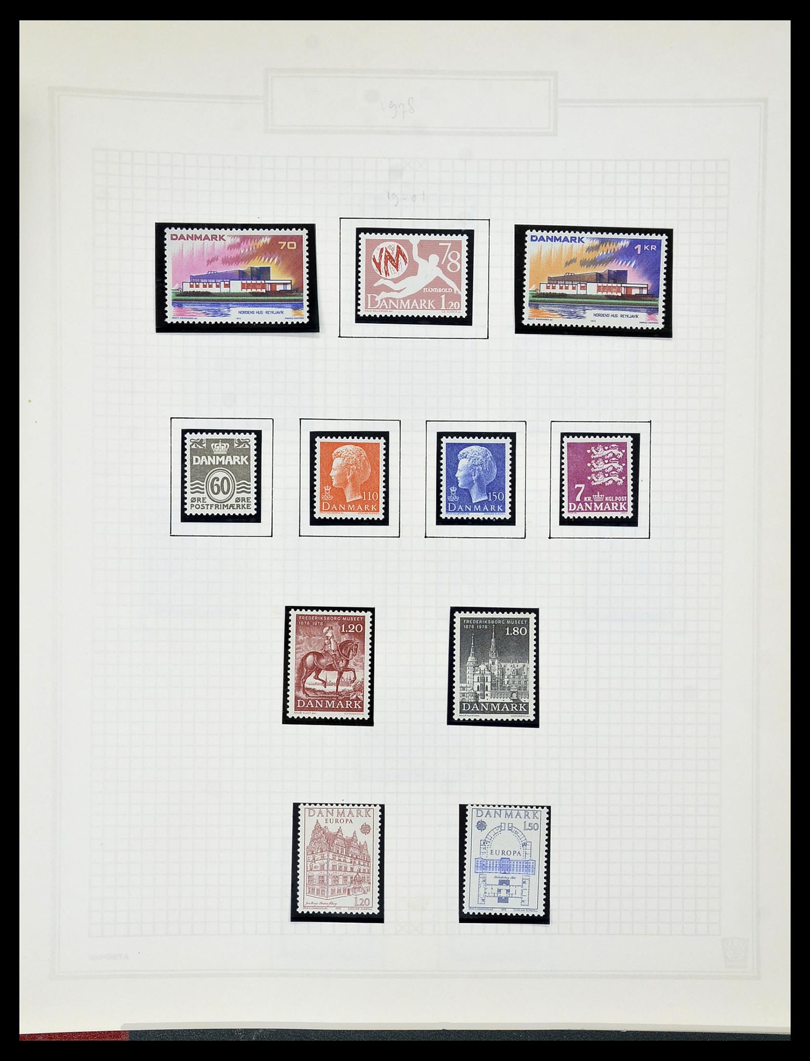 34492 110 - Postzegelverzameling 34492 Denemarken 1851-1975.
