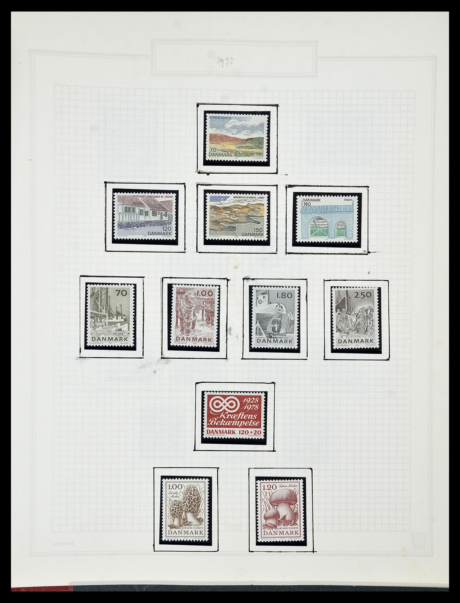 34492 111 - Postzegelverzameling 34492 Denemarken 1851-1975.