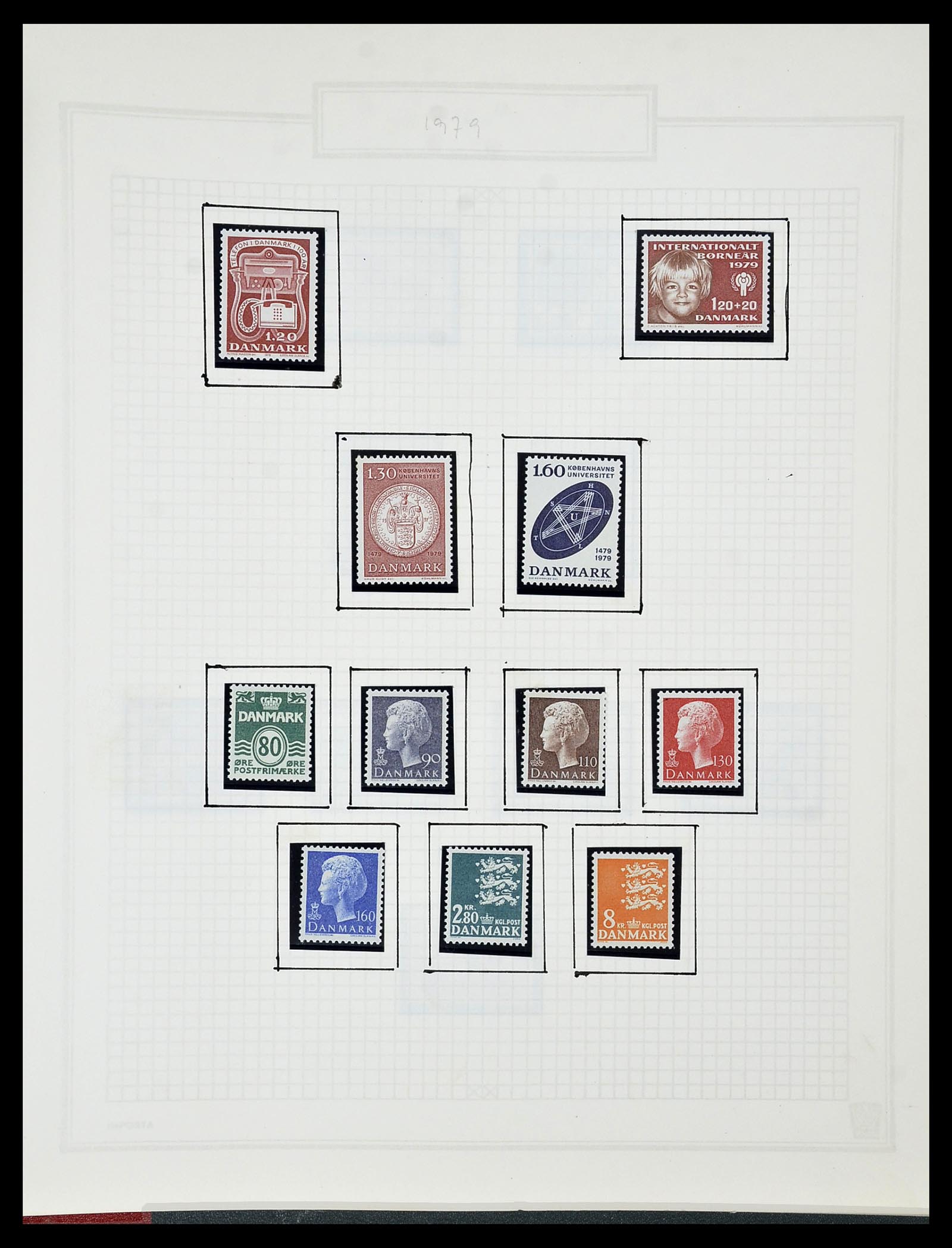 34492 112 - Postzegelverzameling 34492 Denemarken 1851-1975.