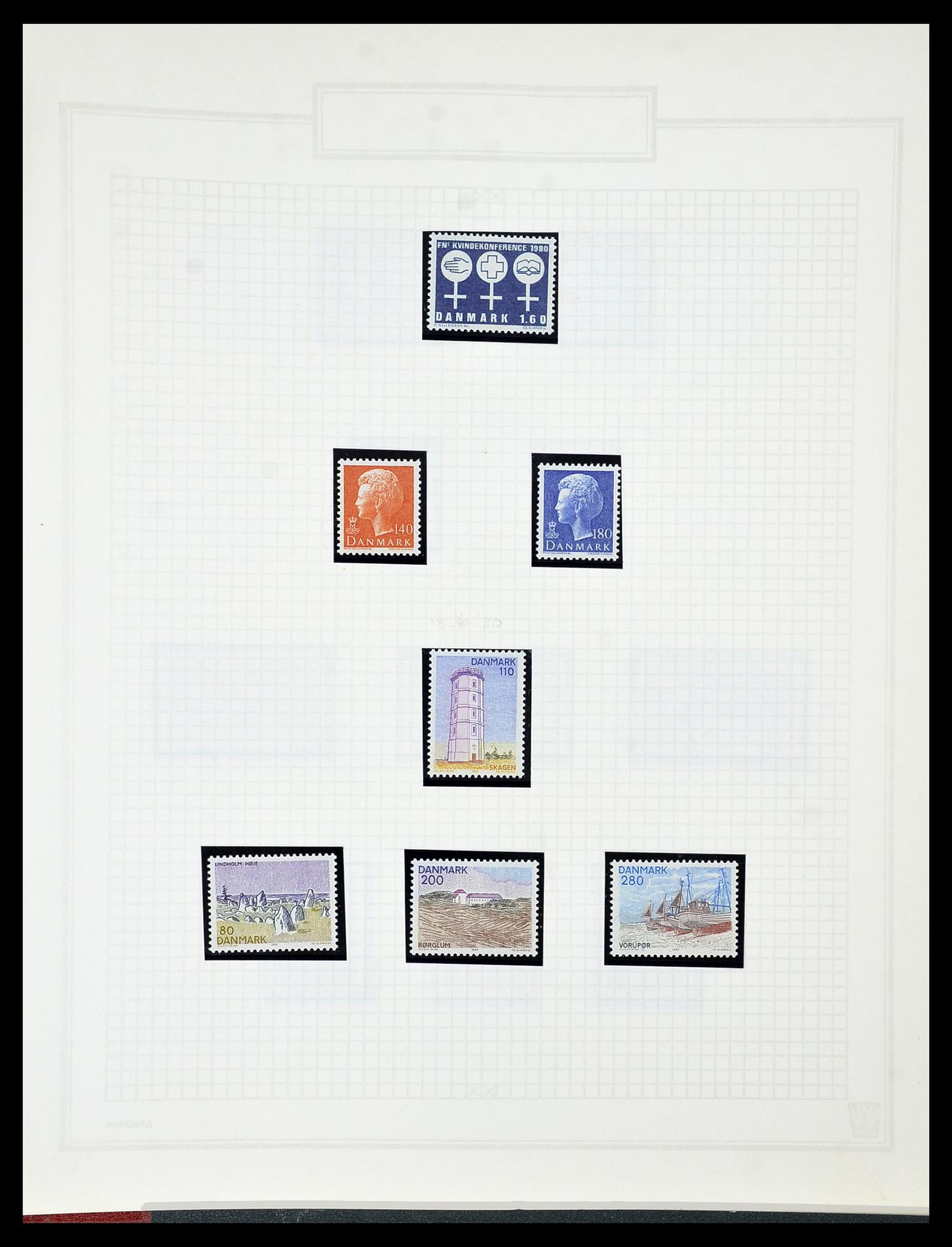 34492 115 - Postzegelverzameling 34492 Denemarken 1851-1975.