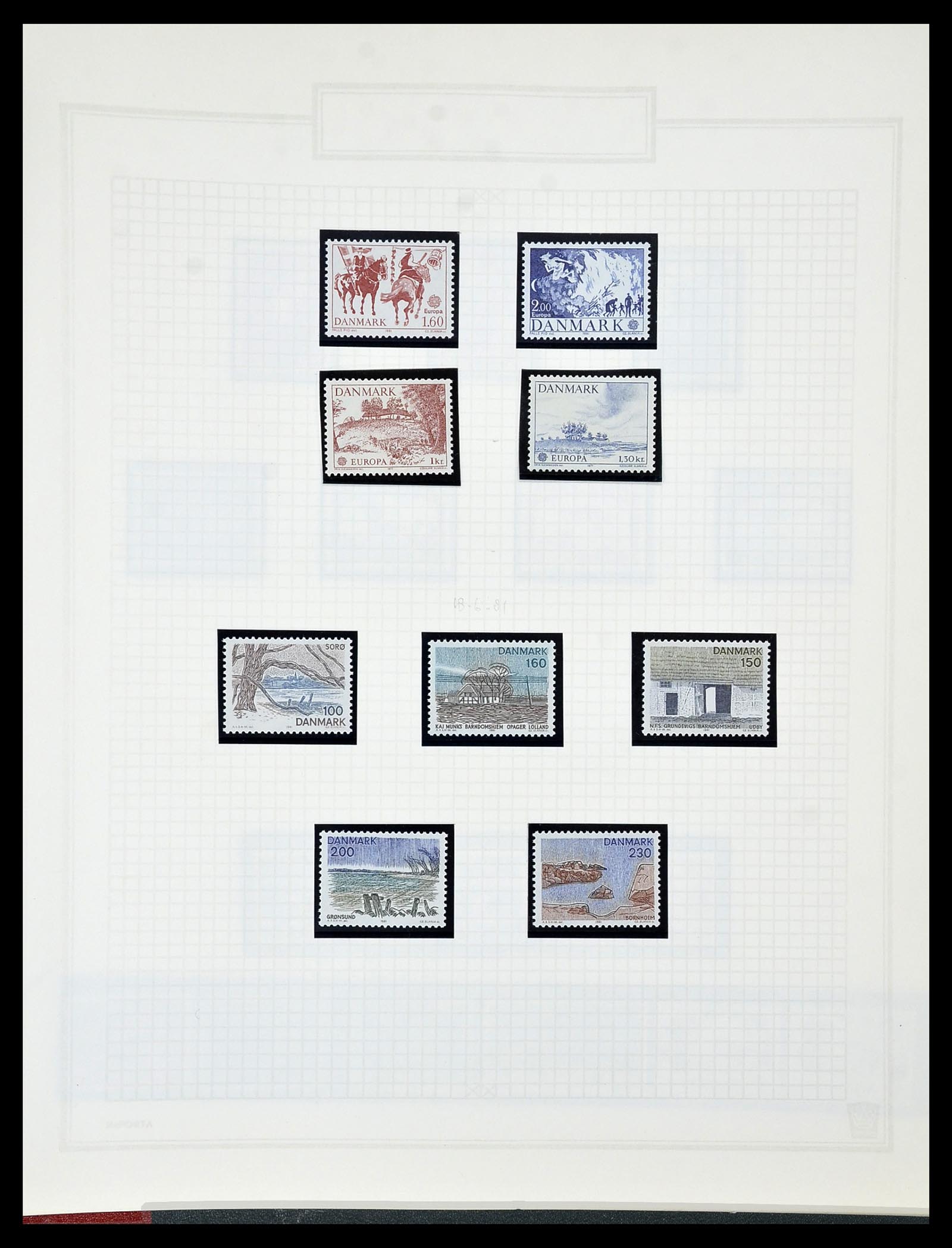 34492 118 - Postzegelverzameling 34492 Denemarken 1851-1975.