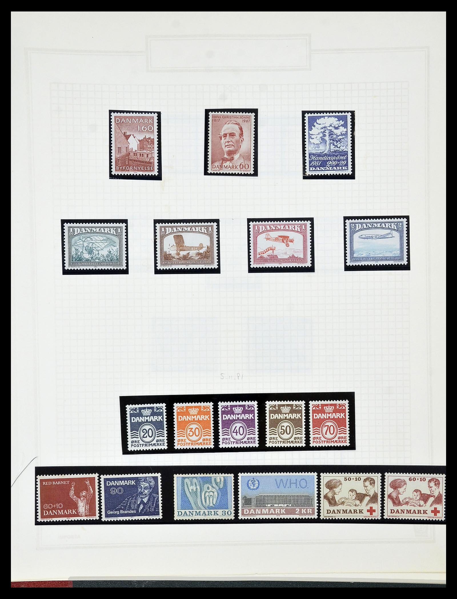 34492 119 - Postzegelverzameling 34492 Denemarken 1851-1975.