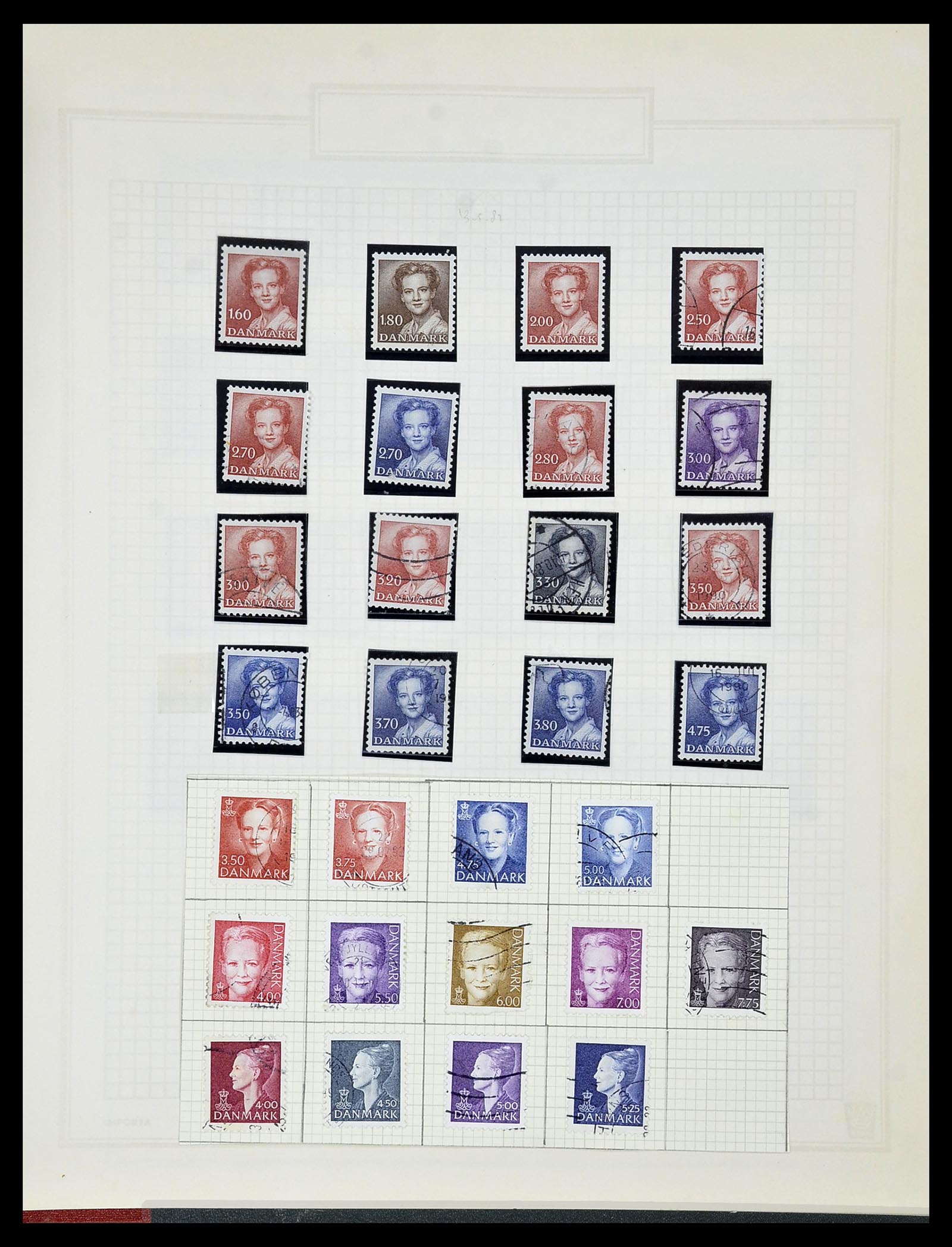34492 121 - Postzegelverzameling 34492 Denemarken 1851-1975.