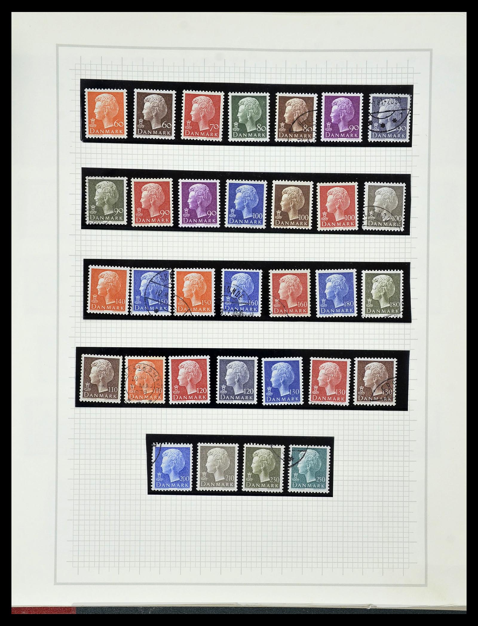 34492 122 - Postzegelverzameling 34492 Denemarken 1851-1975.