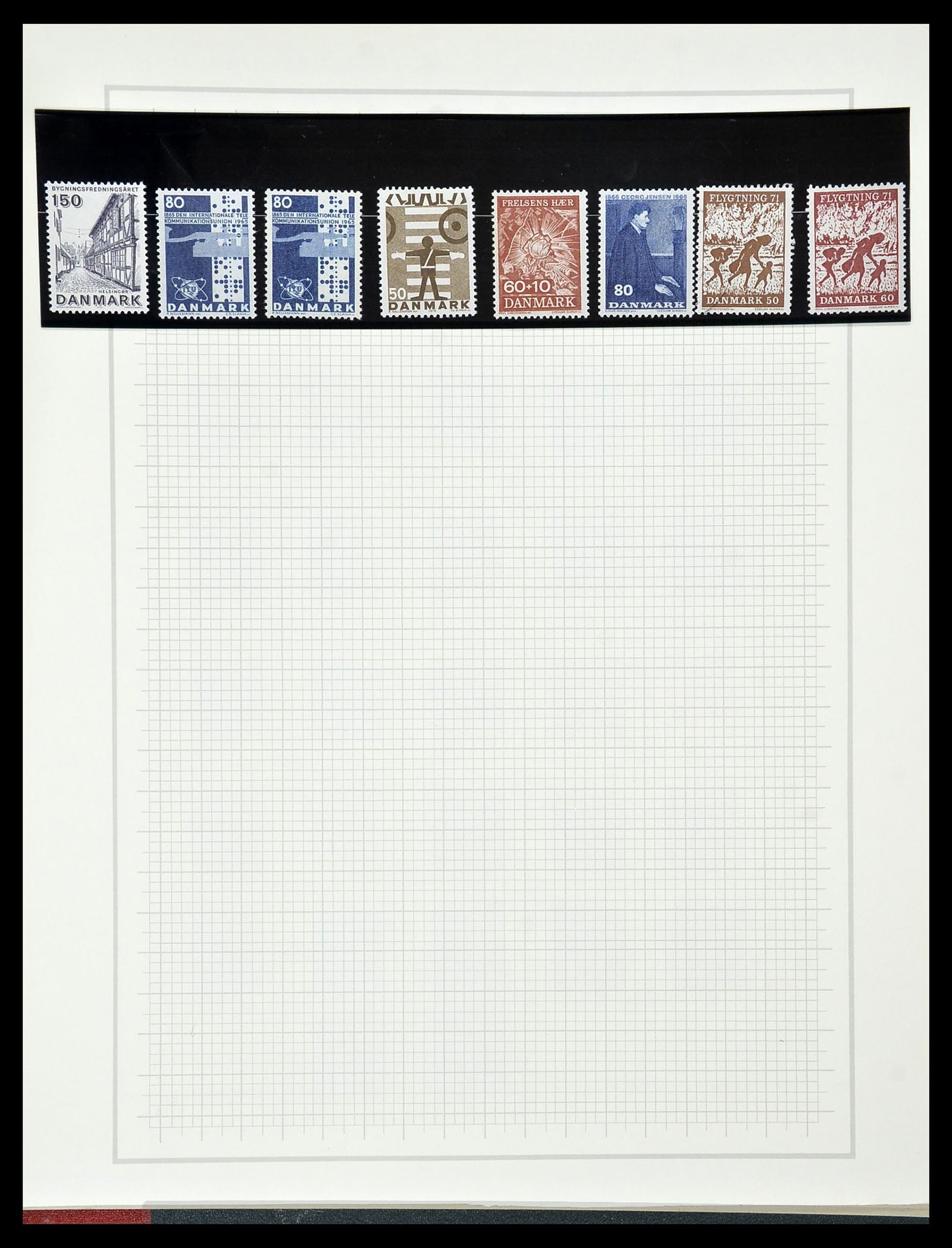 34492 124 - Postzegelverzameling 34492 Denemarken 1851-1975.