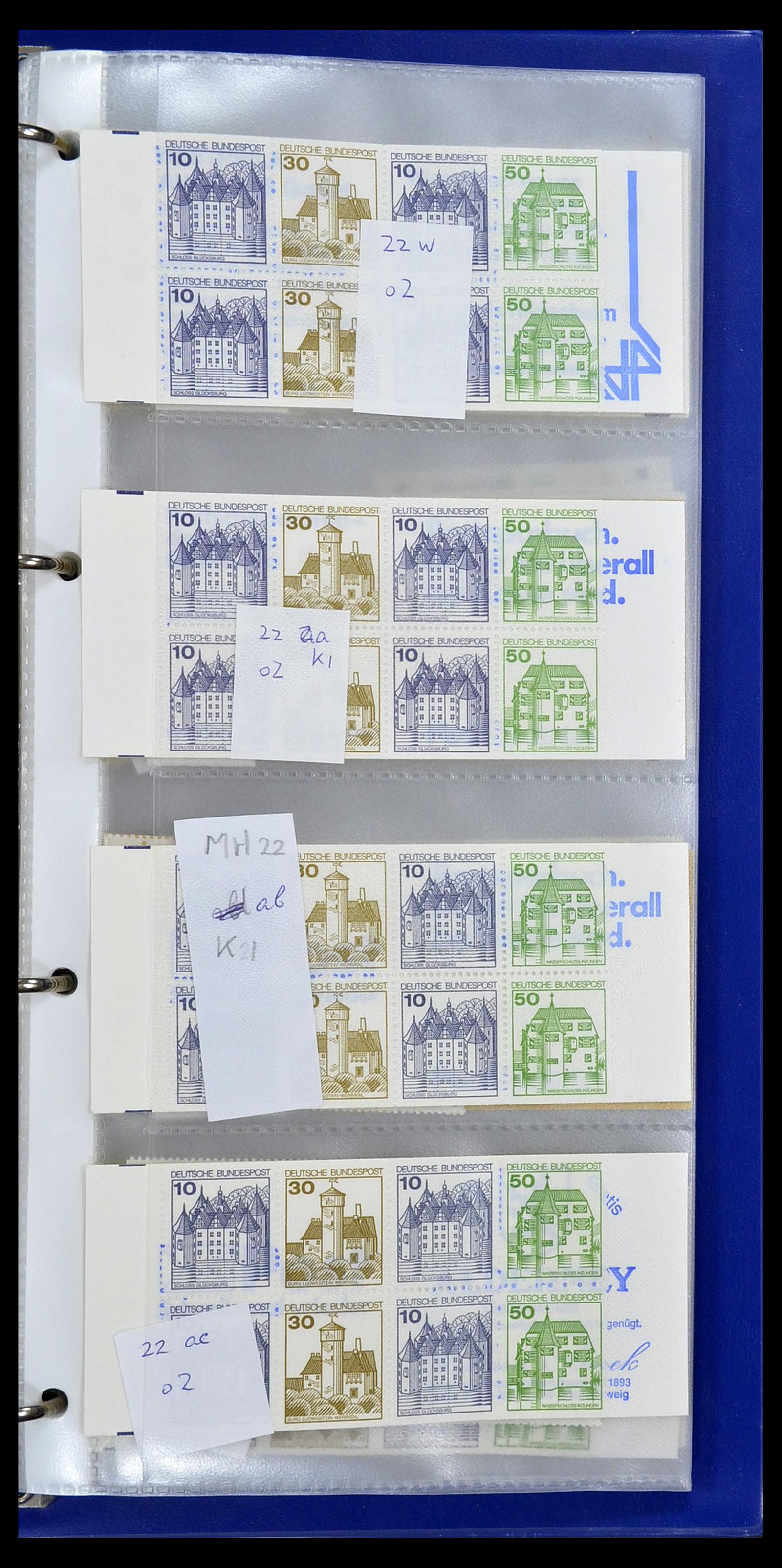 34495 127 - Stamp Collection 34495 Germany stamp booklets 1946-2006.