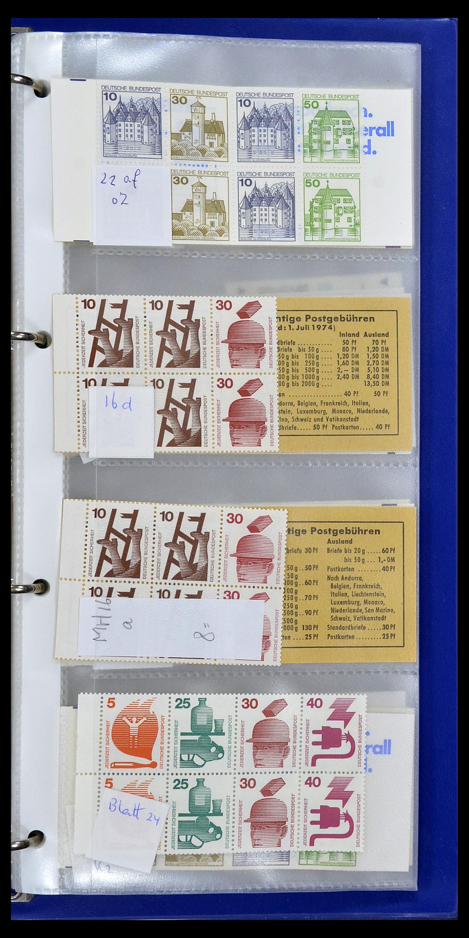34495 128 - Stamp Collection 34495 Germany stamp booklets 1946-2006.