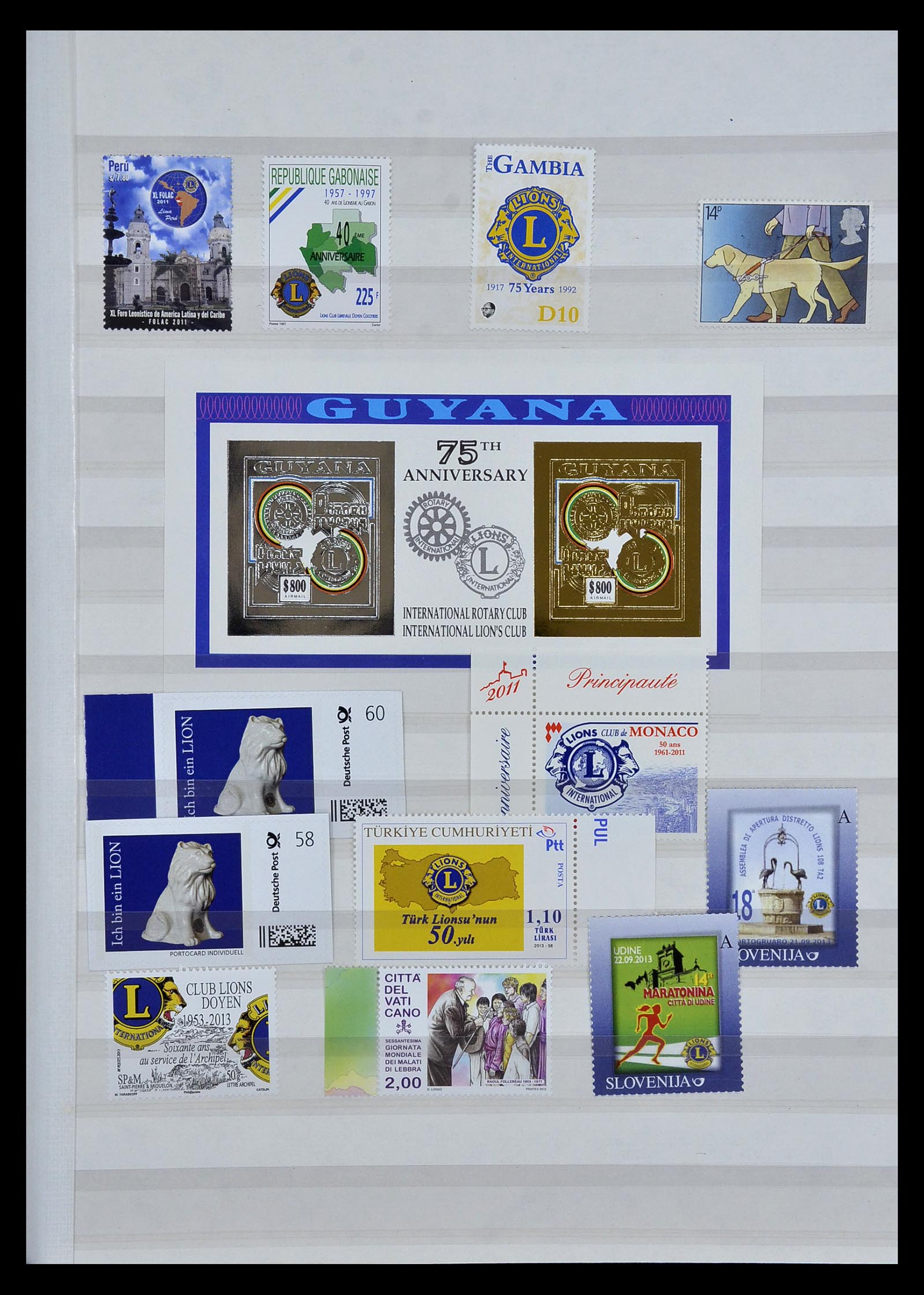 34497 008 - Postzegelverzameling 34497 Motief Lions Club 1957-2014.