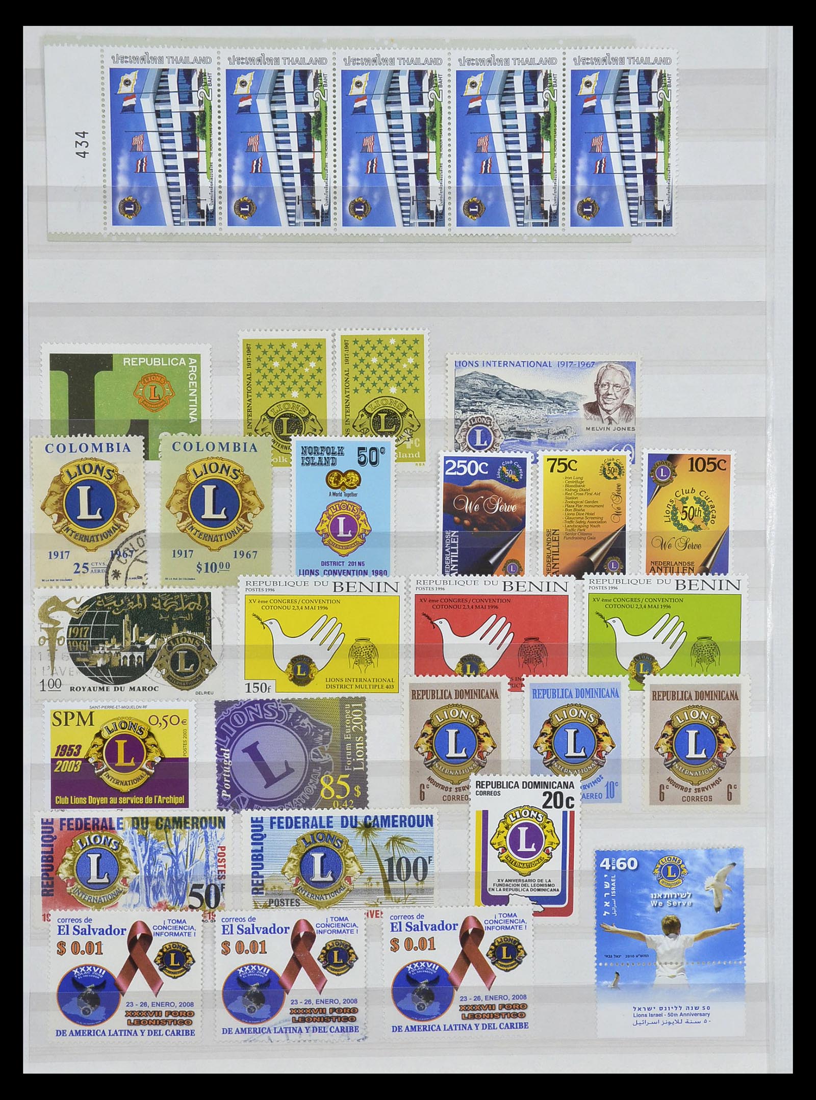 34497 011 - Postzegelverzameling 34497 Motief Lions Club 1957-2014.