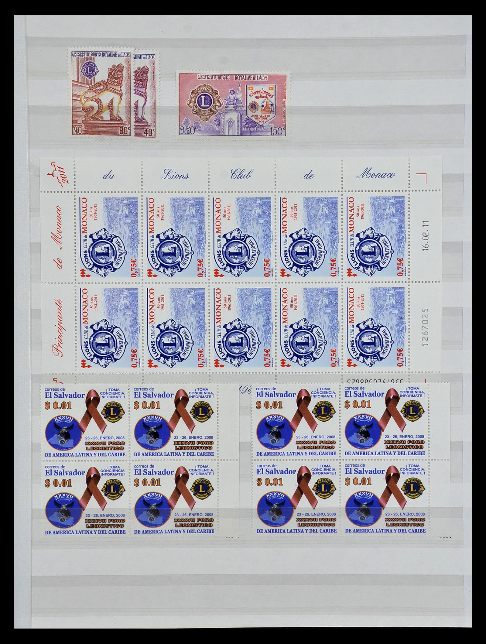 34497 012 - Postzegelverzameling 34497 Motief Lions Club 1957-2014.