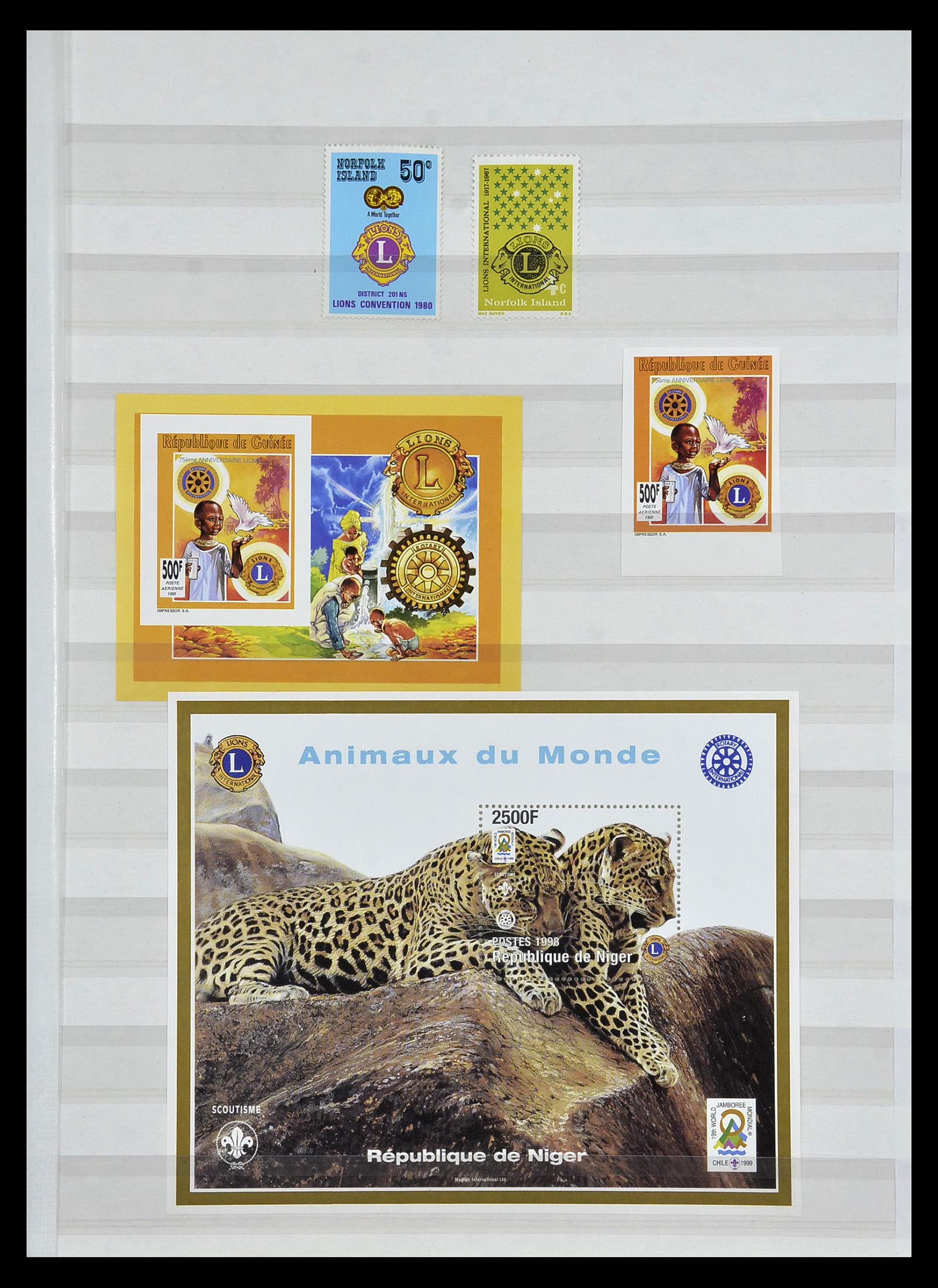 34497 014 - Postzegelverzameling 34497 Motief Lions Club 1957-2014.