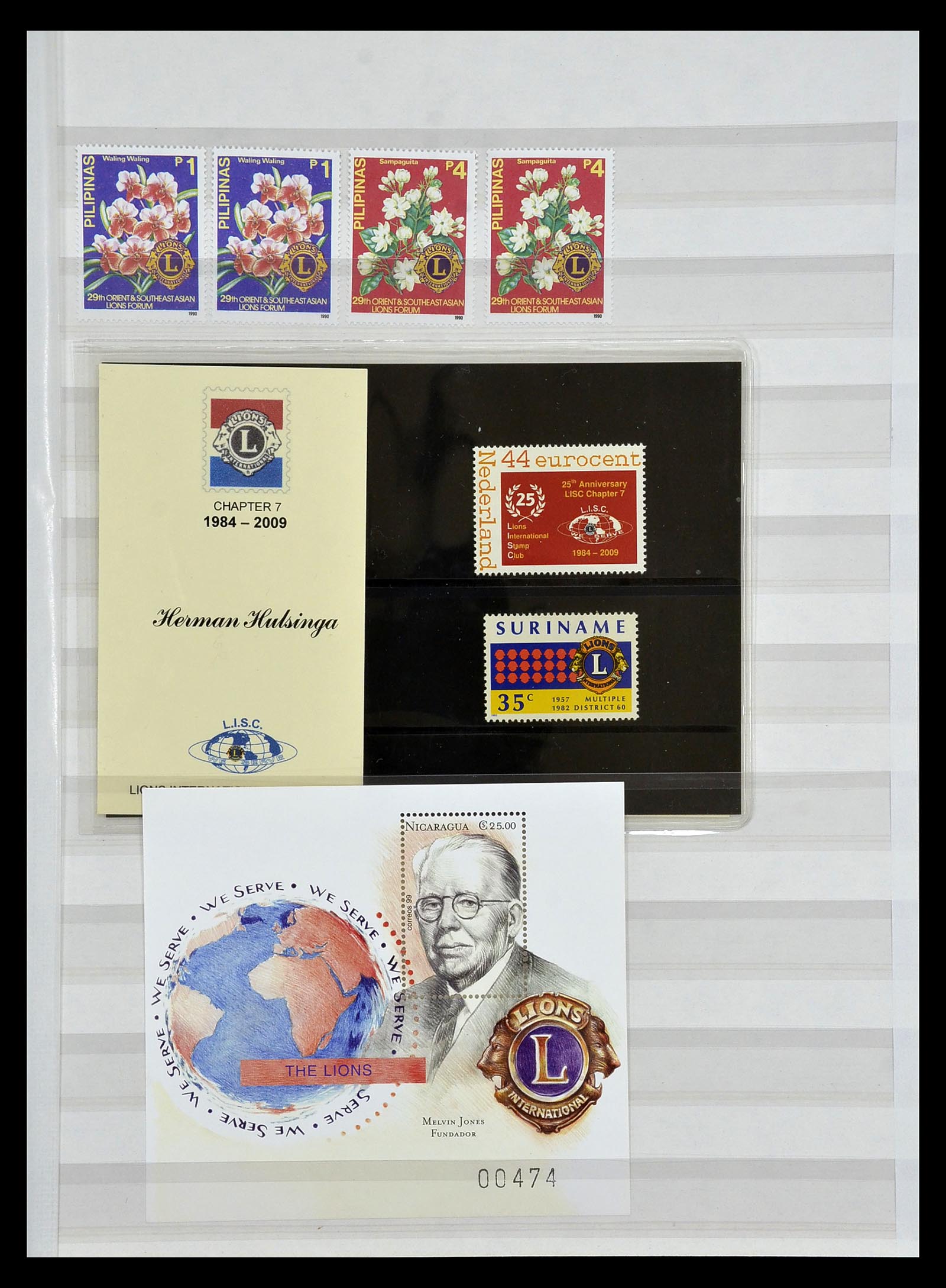 34497 016 - Postzegelverzameling 34497 Motief Lions Club 1957-2014.