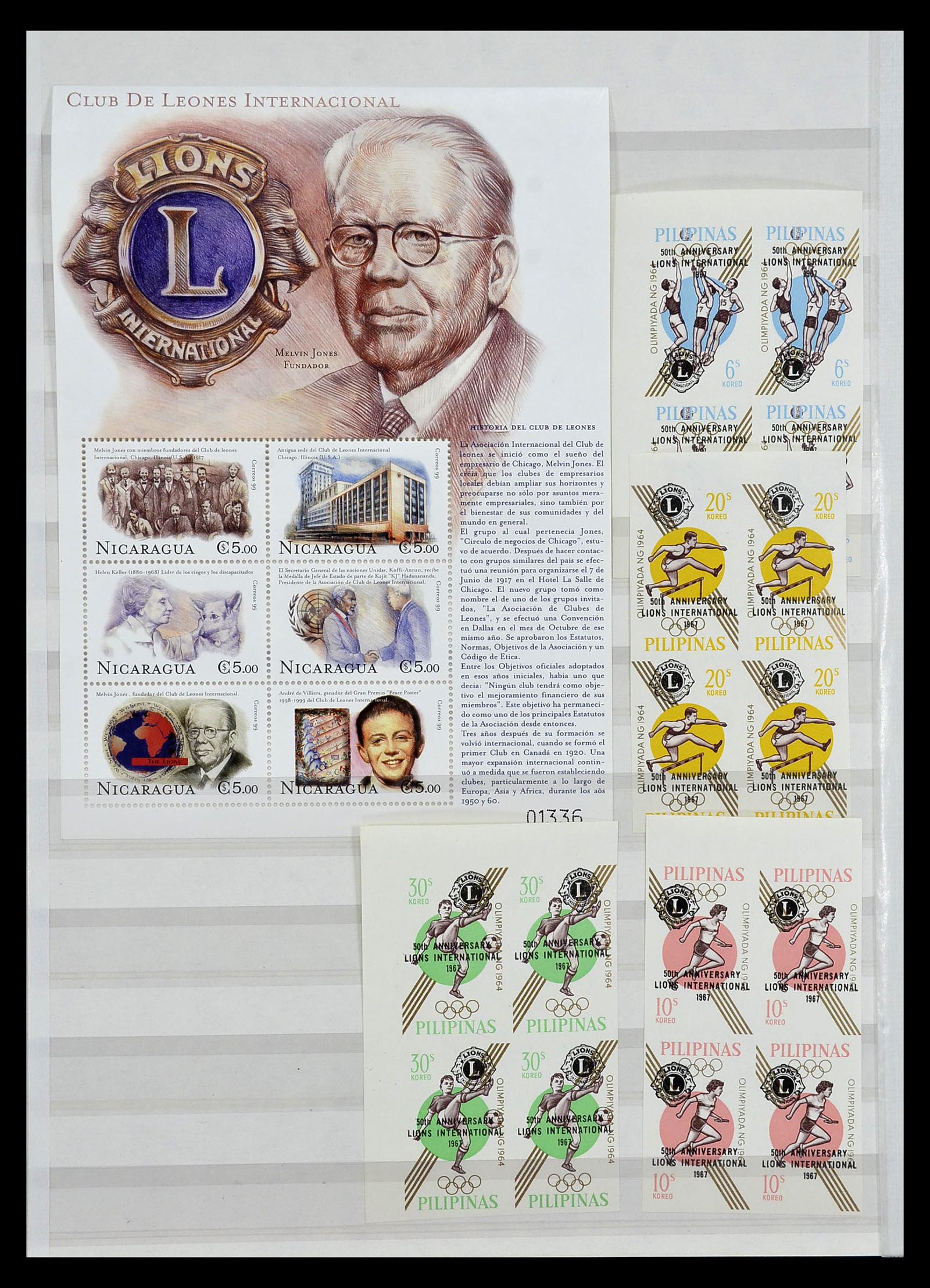 34497 017 - Postzegelverzameling 34497 Motief Lions Club 1957-2014.