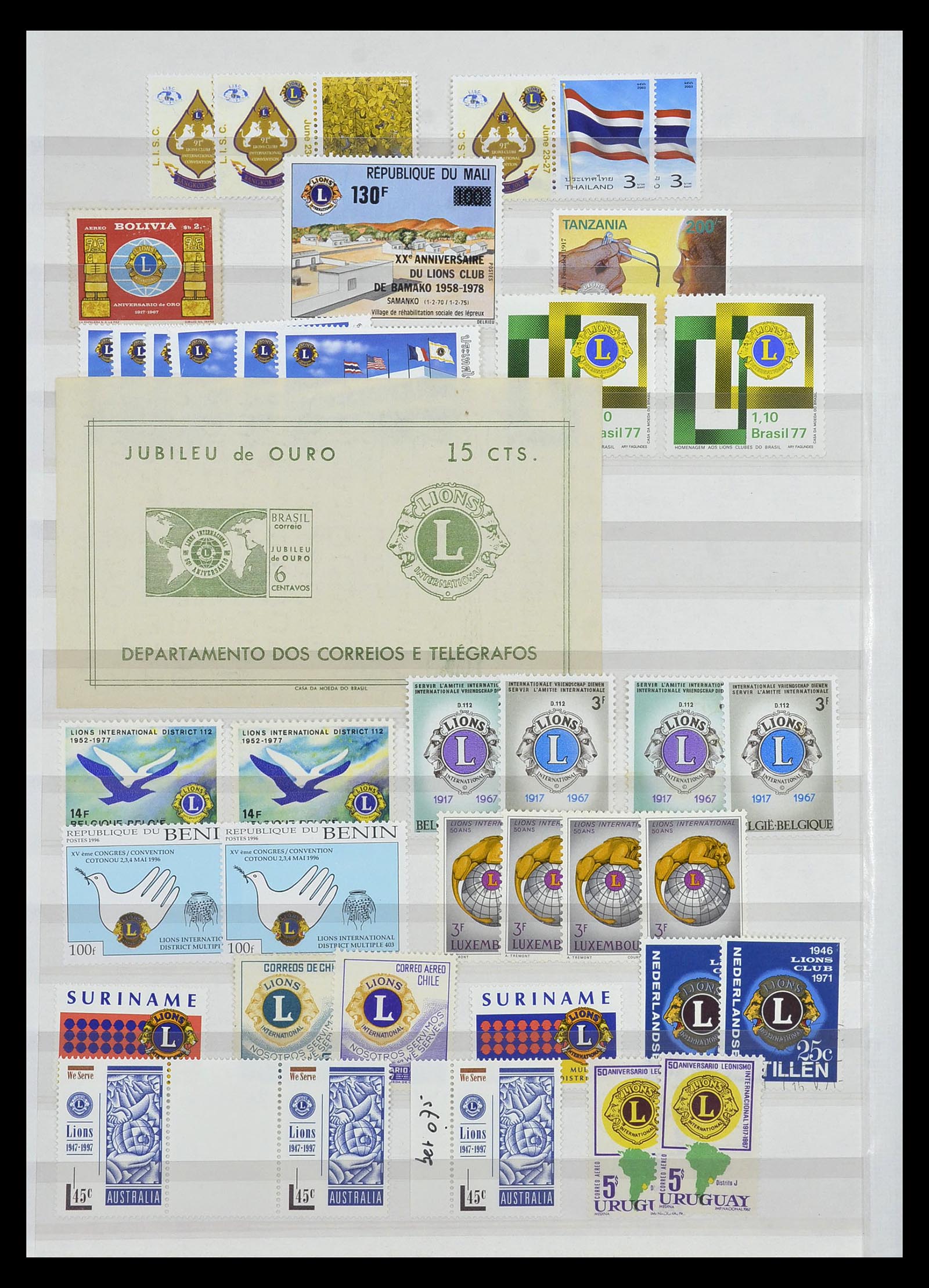 34497 019 - Postzegelverzameling 34497 Motief Lions Club 1957-2014.