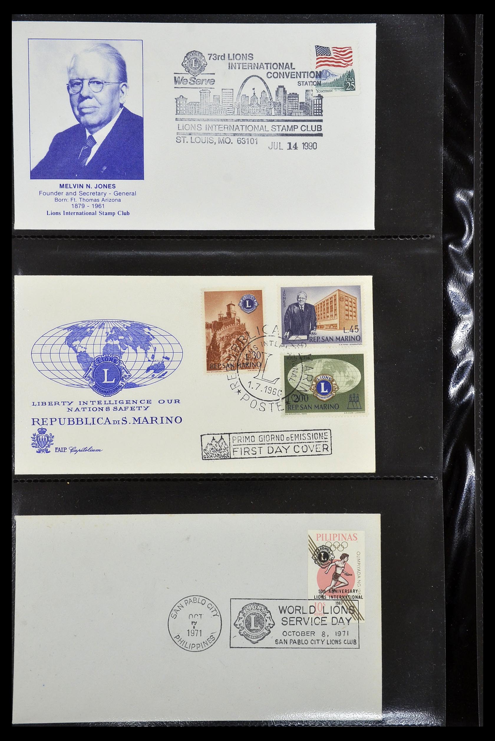 34497 058 - Stamp Collection 34497 Theme Lions Club 1957-2014.