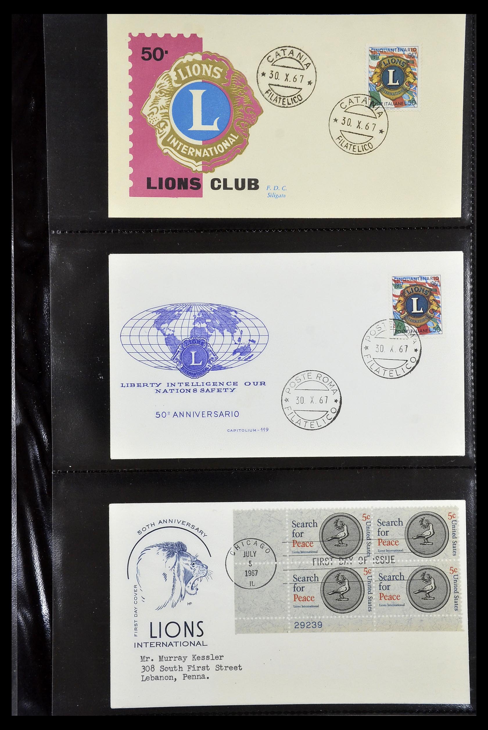 34497 063 - Stamp Collection 34497 Theme Lions Club 1957-2014.