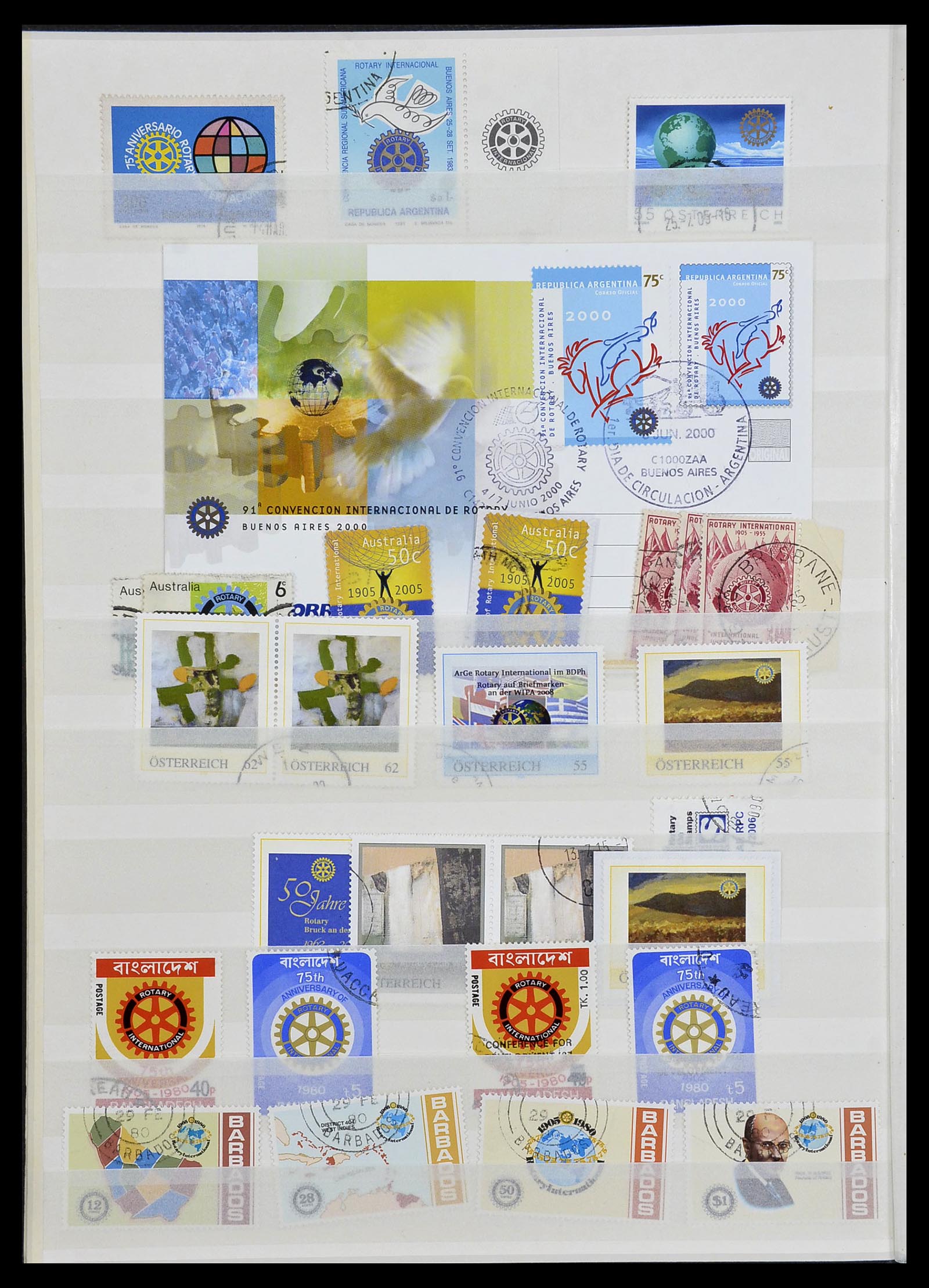 34499 003 - Postzegelverzameling 34499 Motief Rotary 1931-2011.