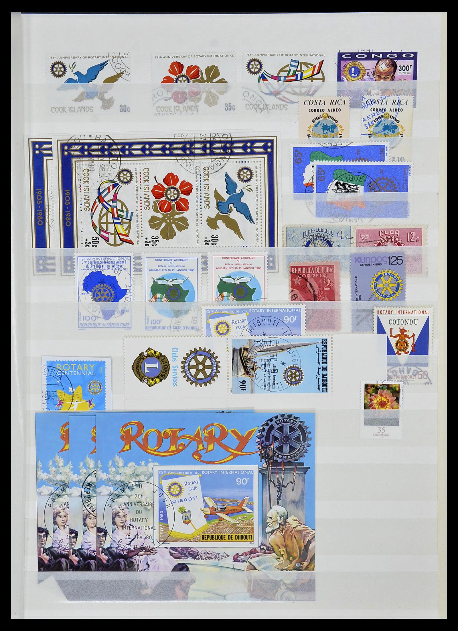 34499 010 - Postzegelverzameling 34499 Motief Rotary 1931-2011.
