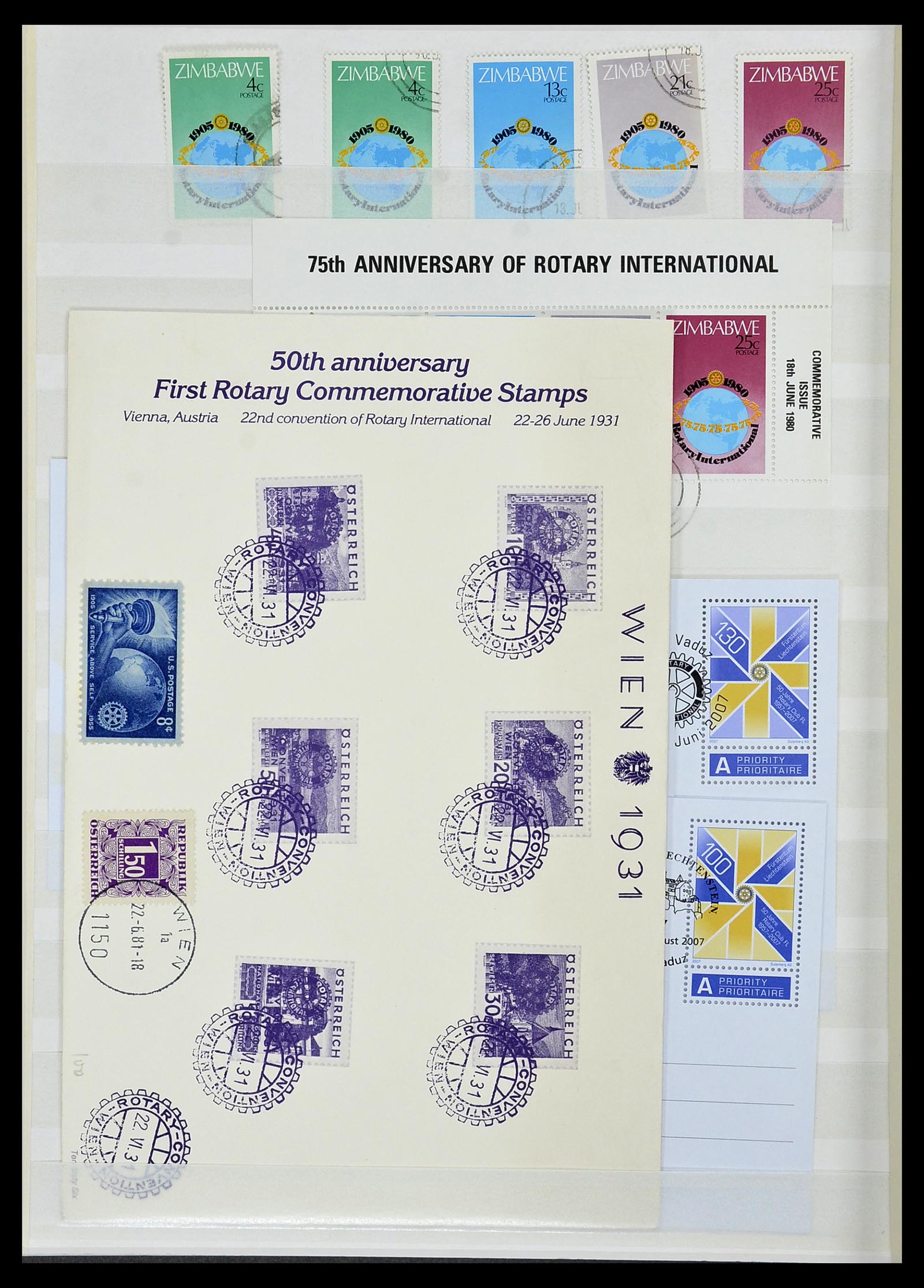 34499 033 - Postzegelverzameling 34499 Motief Rotary 1931-2011.