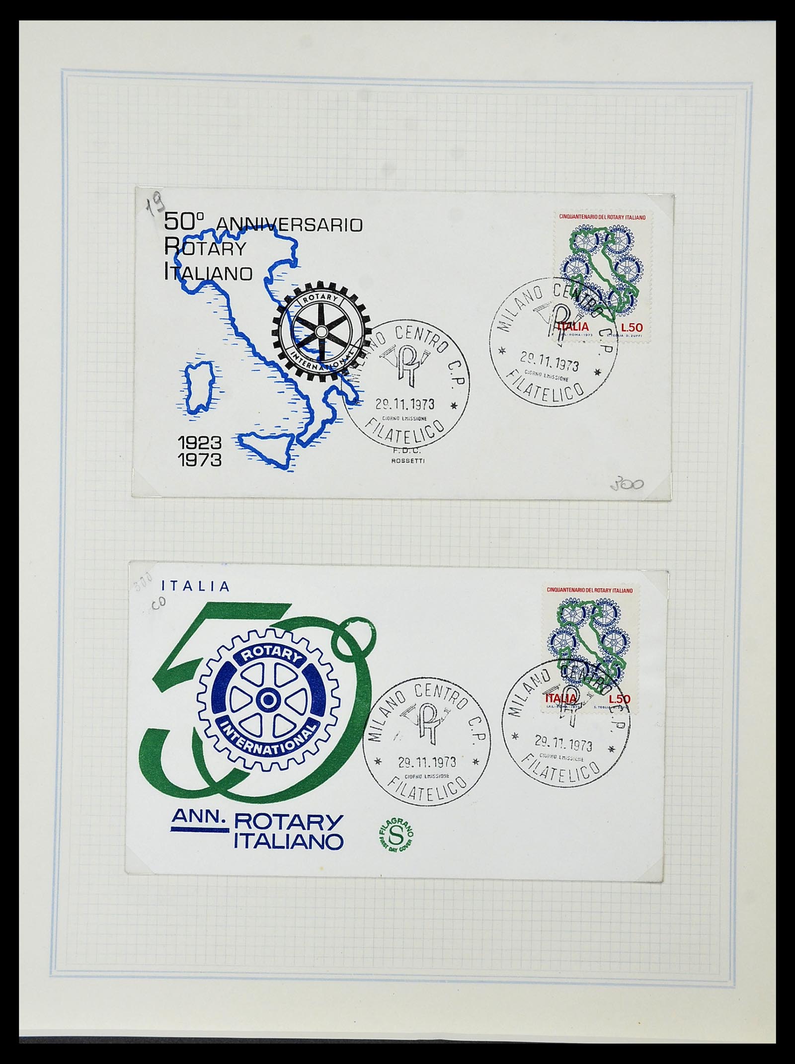 34499 040 - Postzegelverzameling 34499 Motief Rotary 1931-2011.