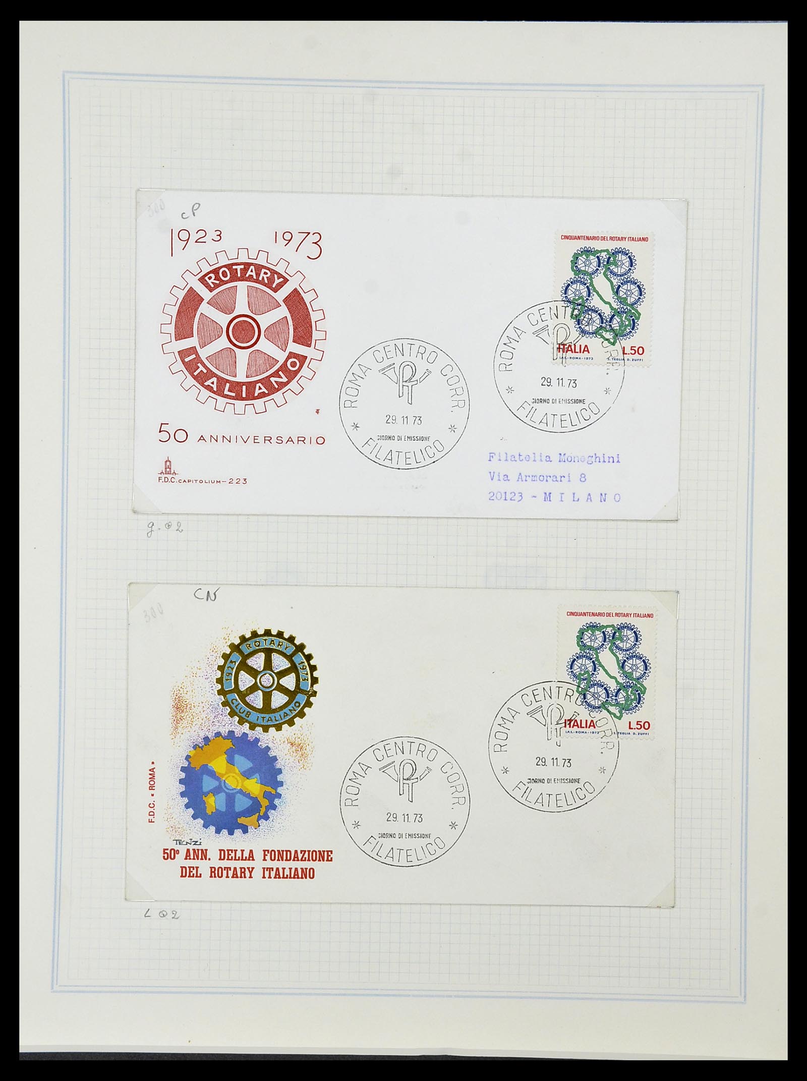 34499 041 - Postzegelverzameling 34499 Motief Rotary 1931-2011.