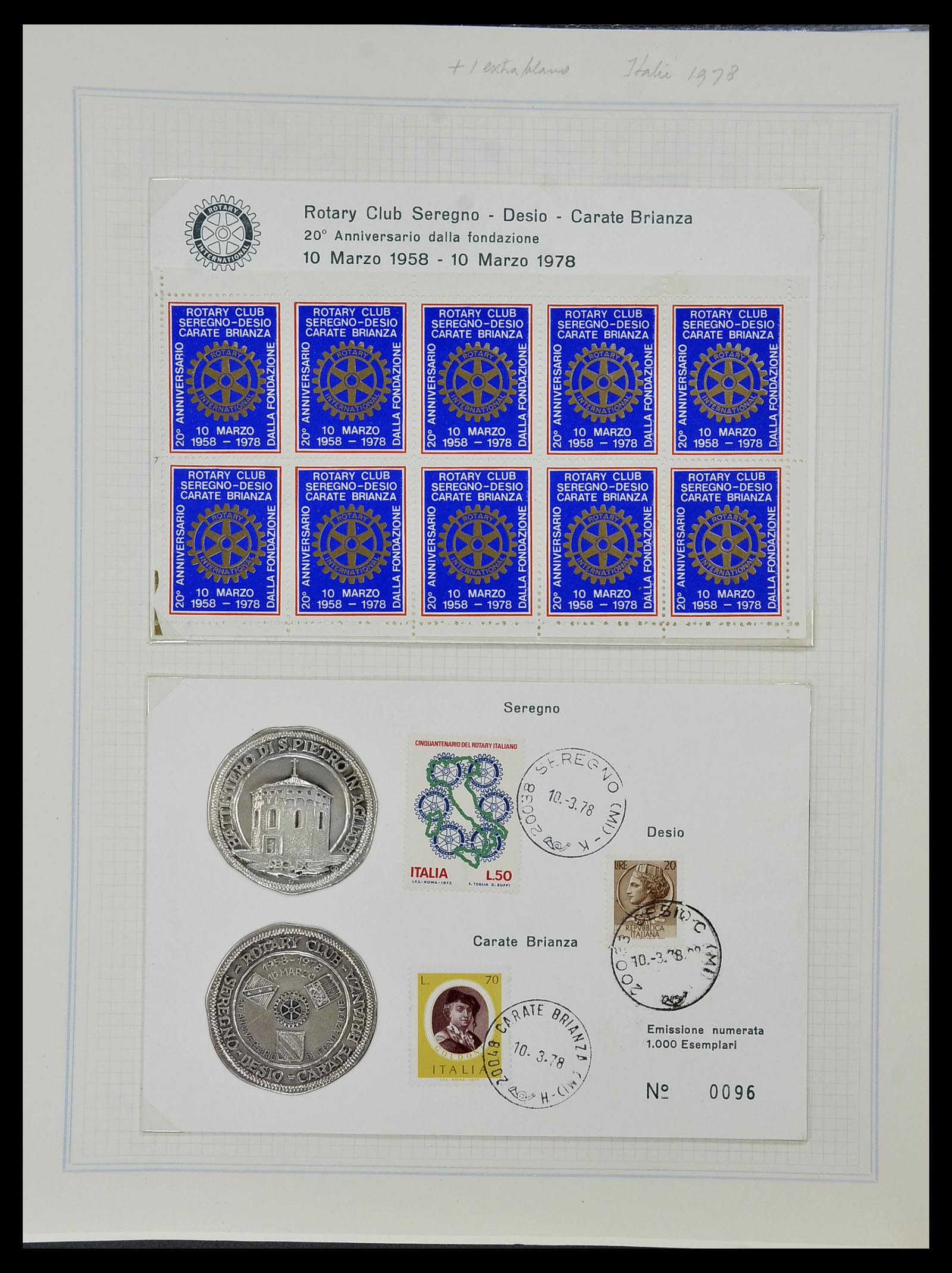 34499 045 - Postzegelverzameling 34499 Motief Rotary 1931-2011.