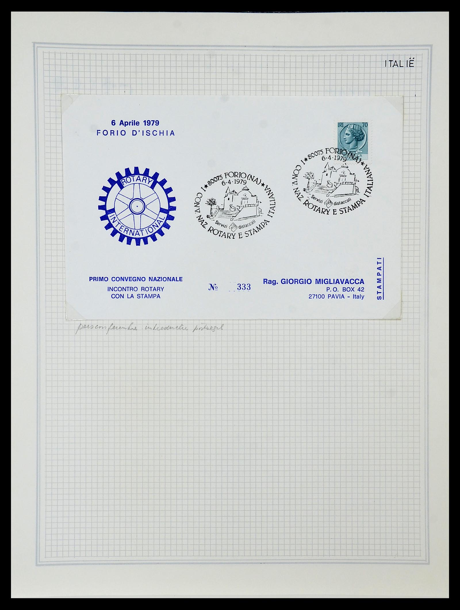 34499 047 - Postzegelverzameling 34499 Motief Rotary 1931-2011.