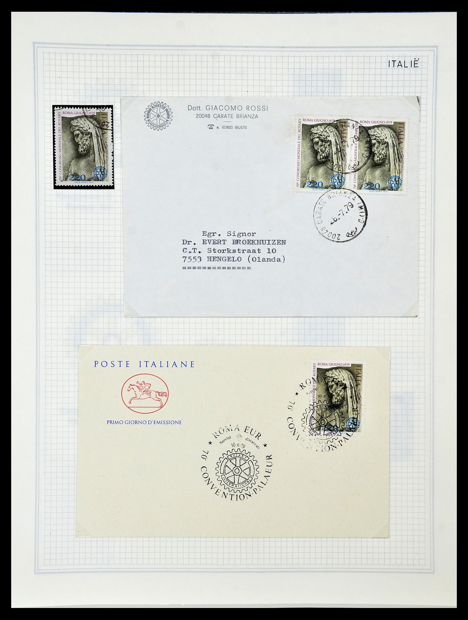 34499 049 - Postzegelverzameling 34499 Motief Rotary 1931-2011.