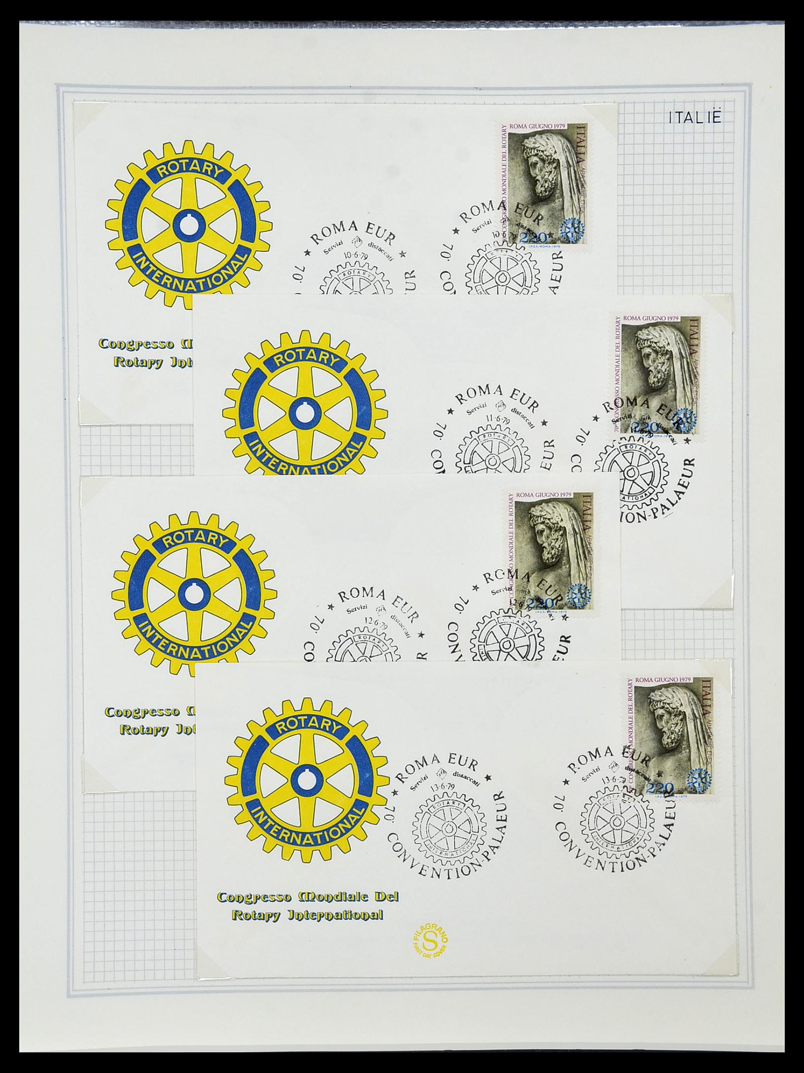 34499 050 - Postzegelverzameling 34499 Motief Rotary 1931-2011.
