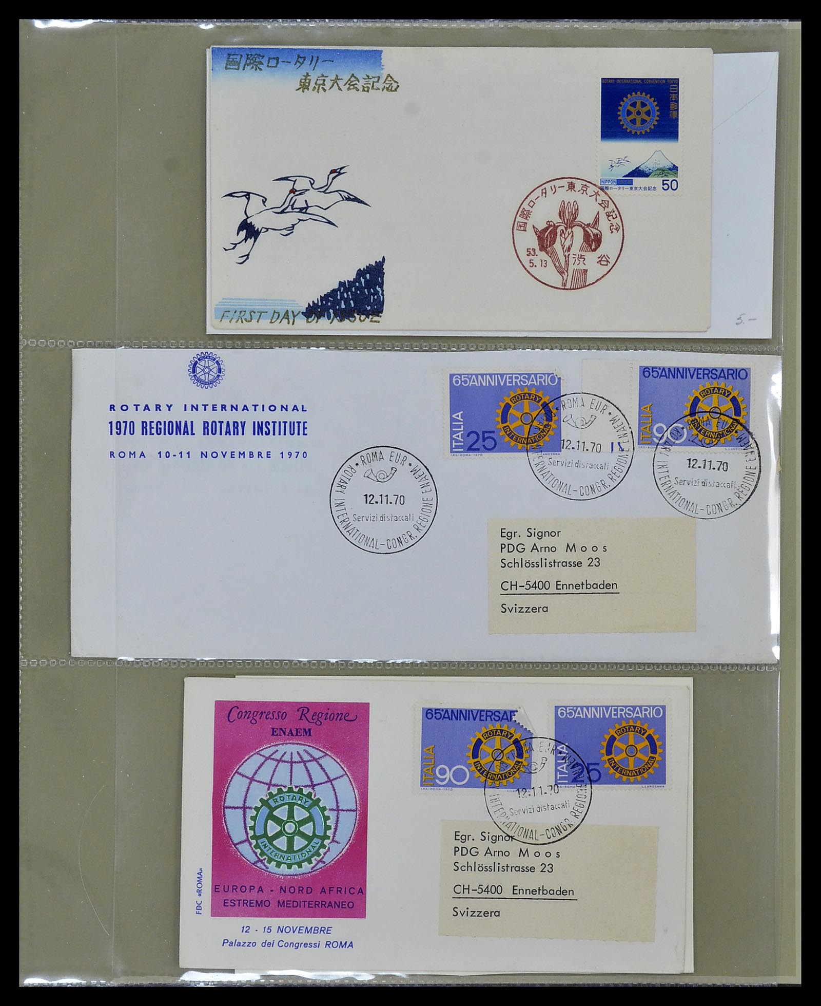 34499 056 - Postzegelverzameling 34499 Motief Rotary 1931-2011.