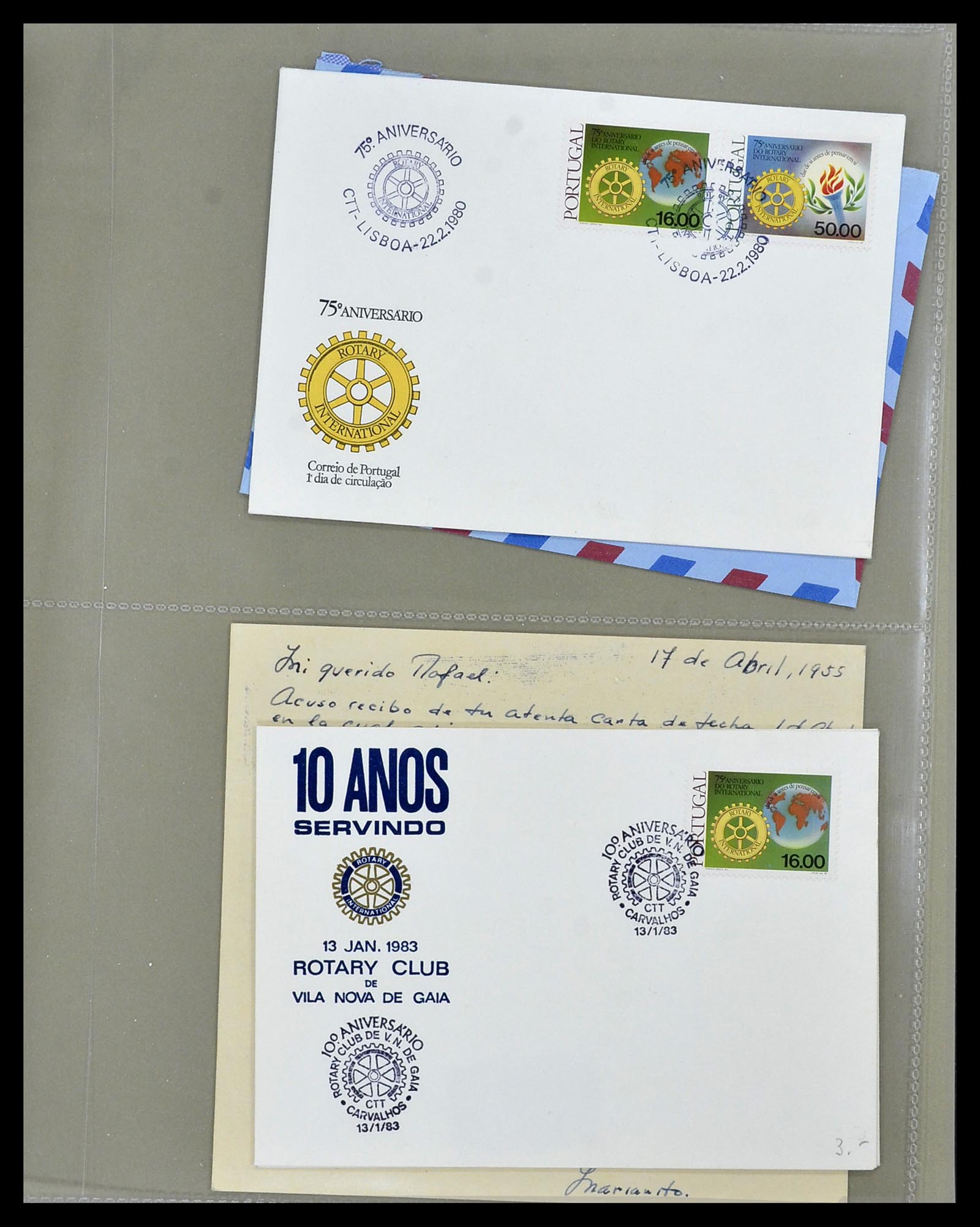 34499 064 - Postzegelverzameling 34499 Motief Rotary 1931-2011.