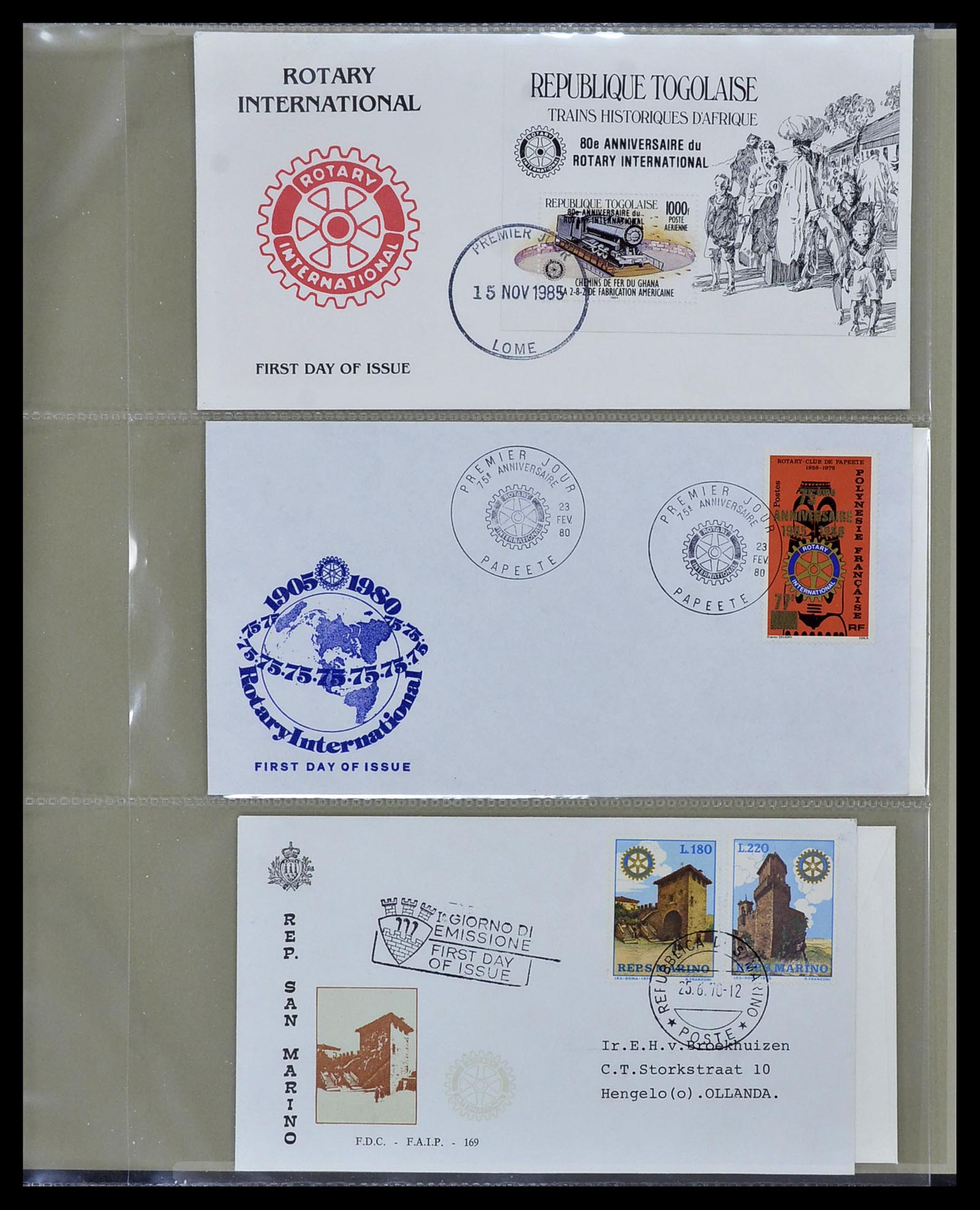 34499 068 - Postzegelverzameling 34499 Motief Rotary 1931-2011.