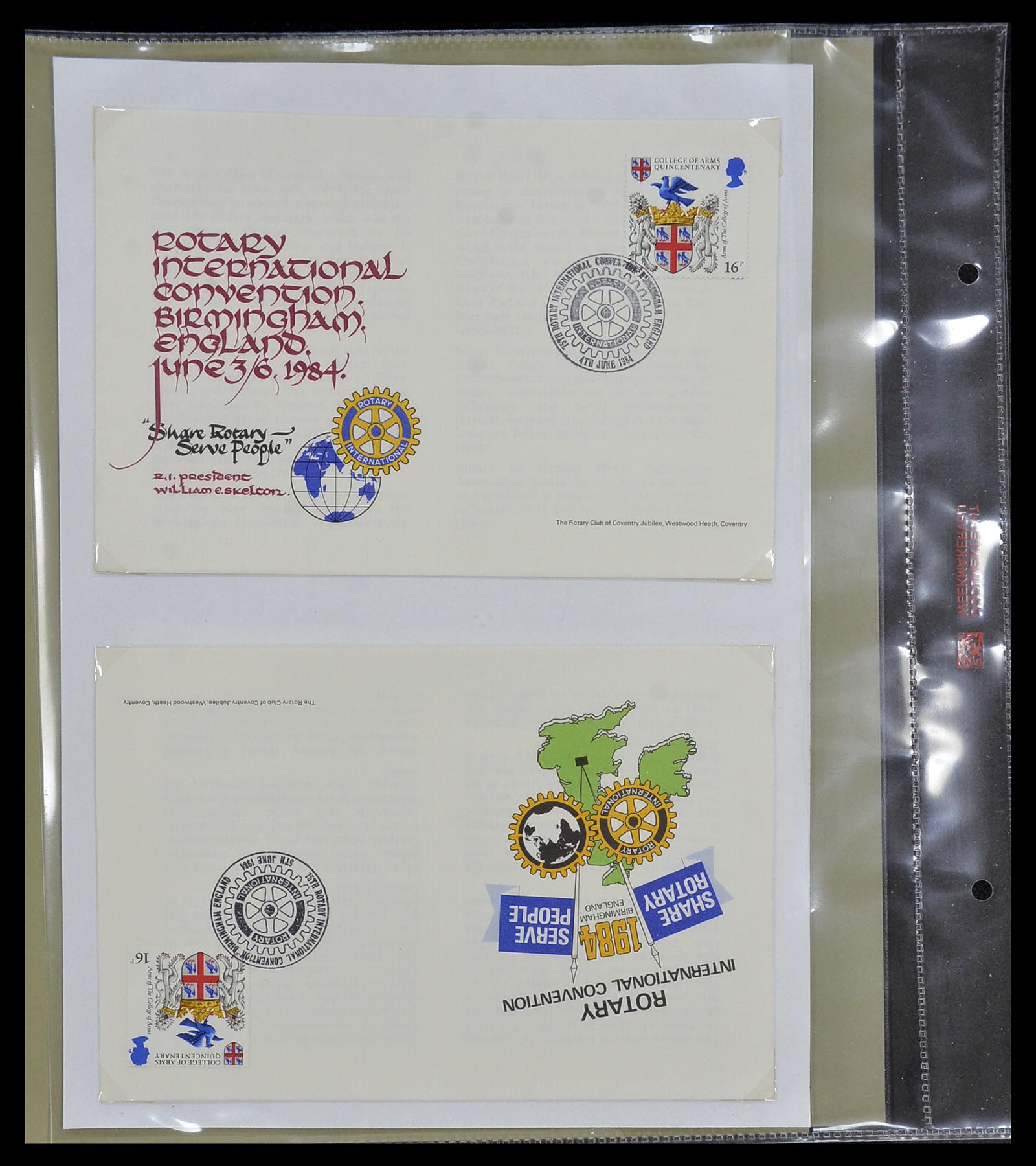 34499 079 - Postzegelverzameling 34499 Motief Rotary 1931-2011.