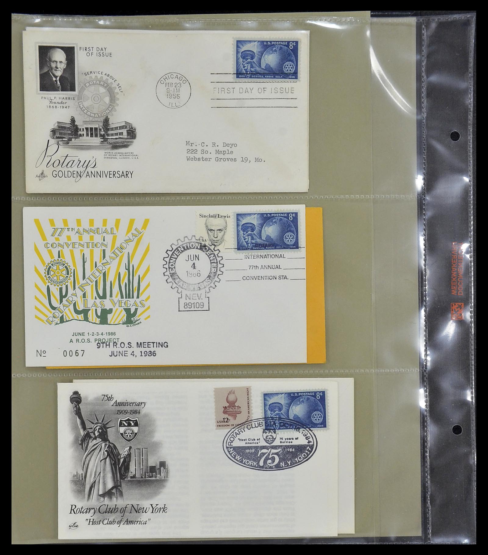 34499 081 - Postzegelverzameling 34499 Motief Rotary 1931-2011.