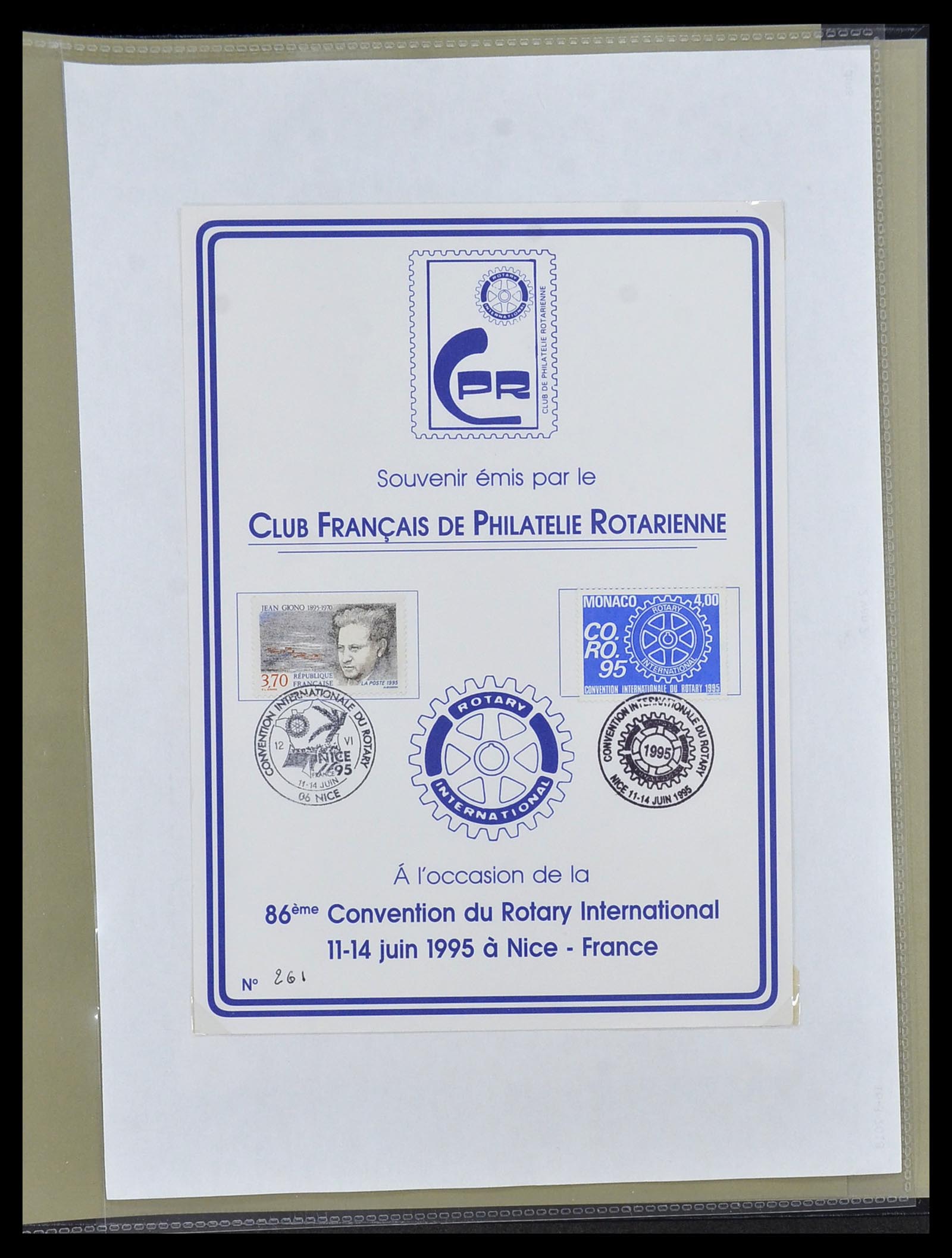 34499 082 - Postzegelverzameling 34499 Motief Rotary 1931-2011.
