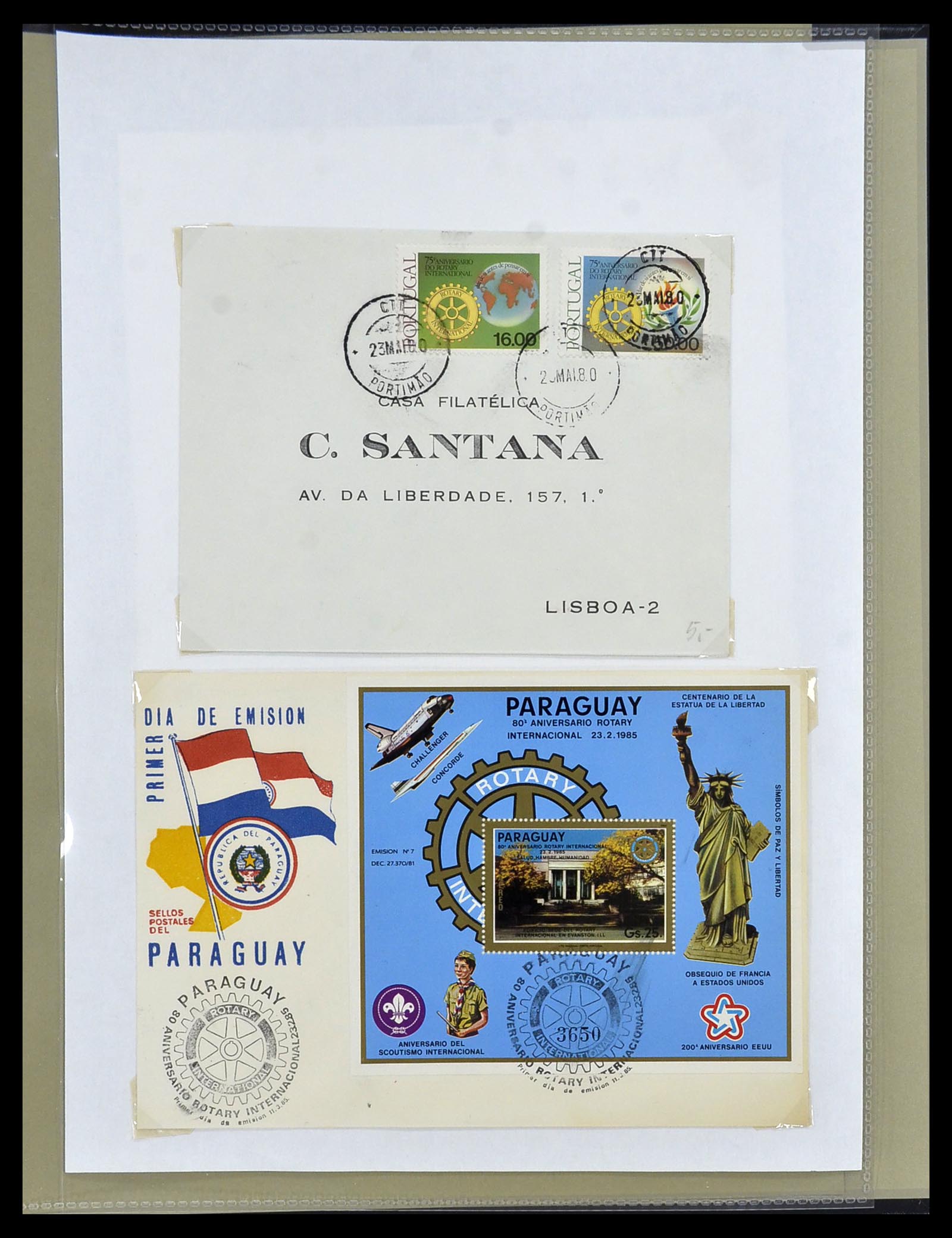 34499 084 - Postzegelverzameling 34499 Motief Rotary 1931-2011.