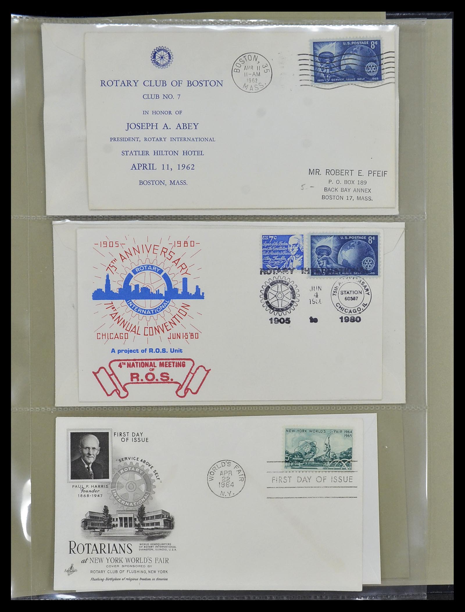 34499 088 - Postzegelverzameling 34499 Motief Rotary 1931-2011.
