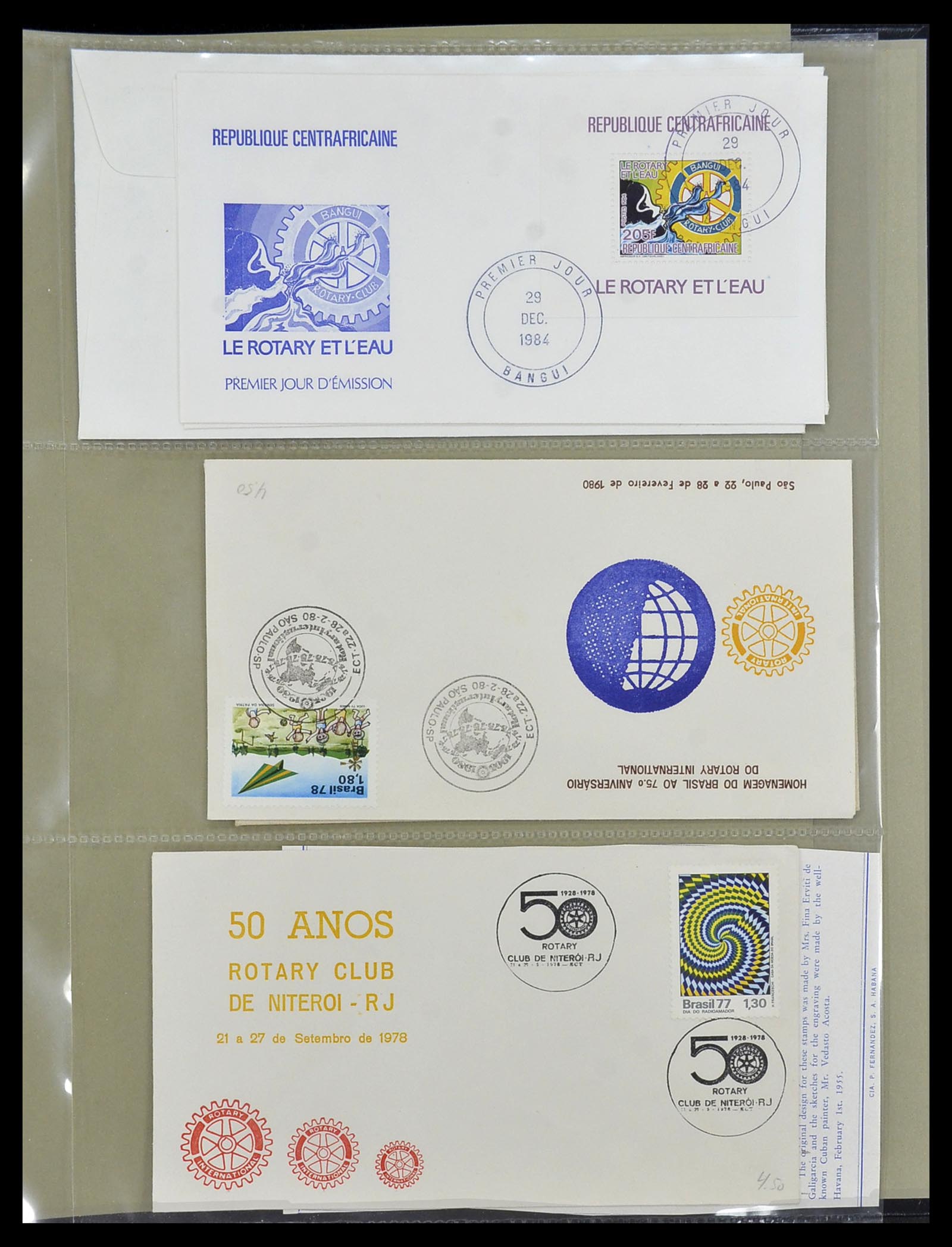 34499 092 - Postzegelverzameling 34499 Motief Rotary 1931-2011.