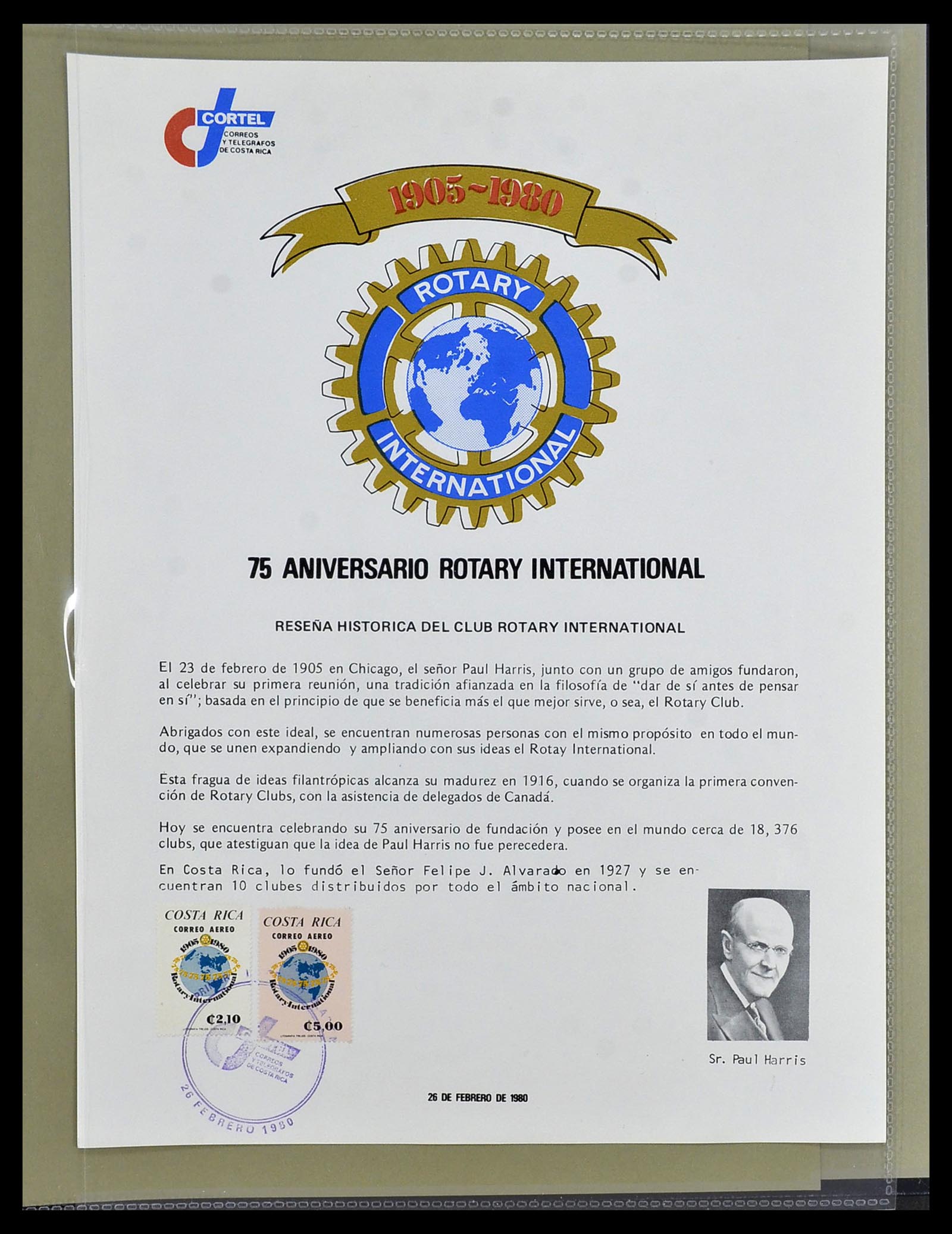 34499 094 - Postzegelverzameling 34499 Motief Rotary 1931-2011.