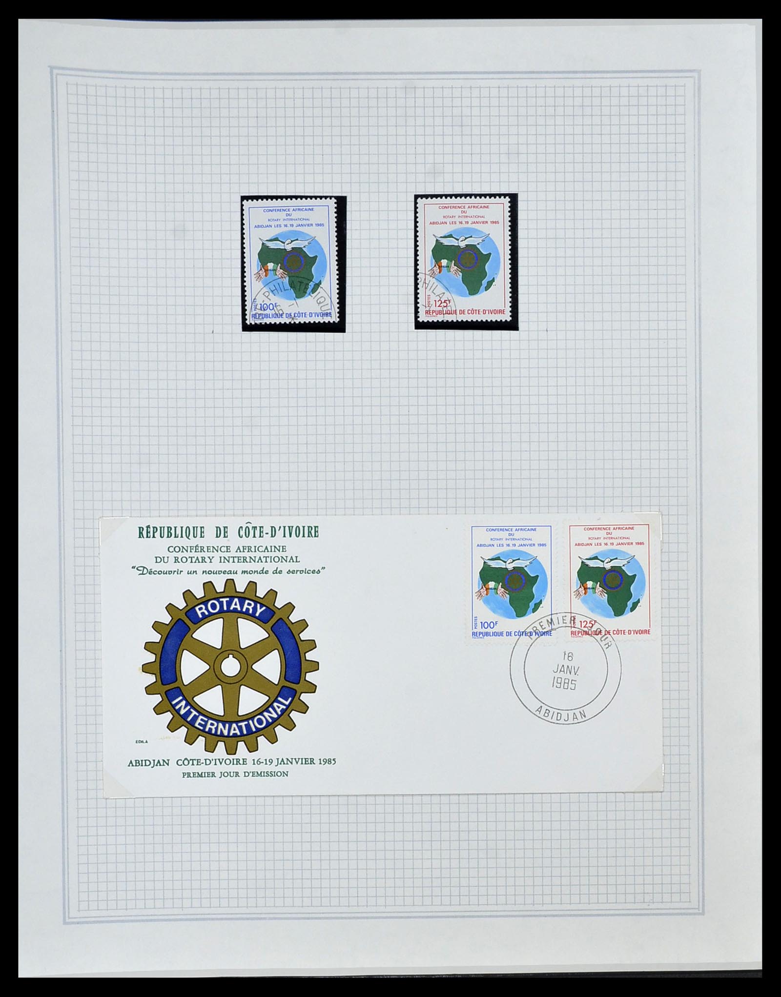 34499 096 - Postzegelverzameling 34499 Motief Rotary 1931-2011.