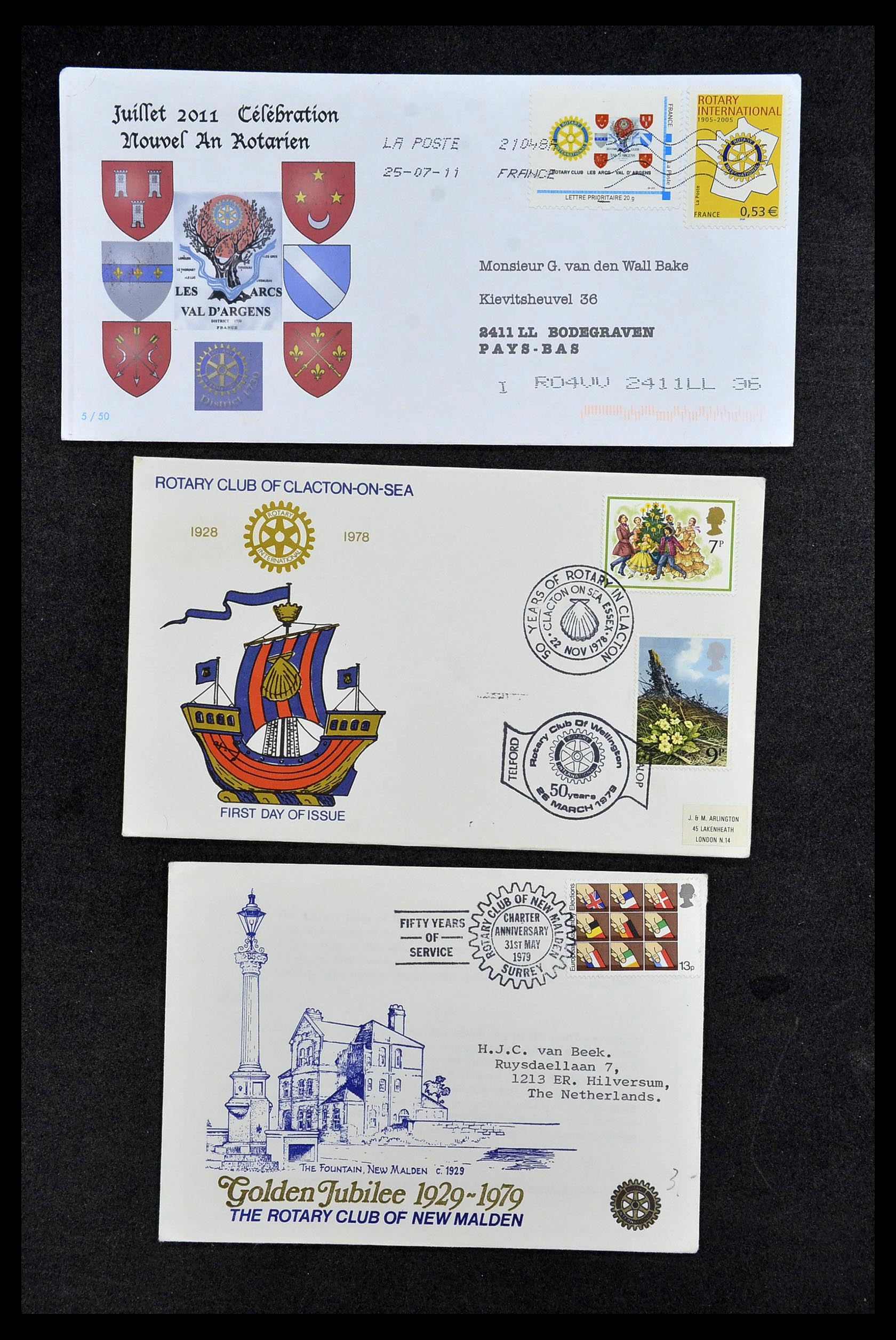 34499 114 - Postzegelverzameling 34499 Motief Rotary 1931-2011.