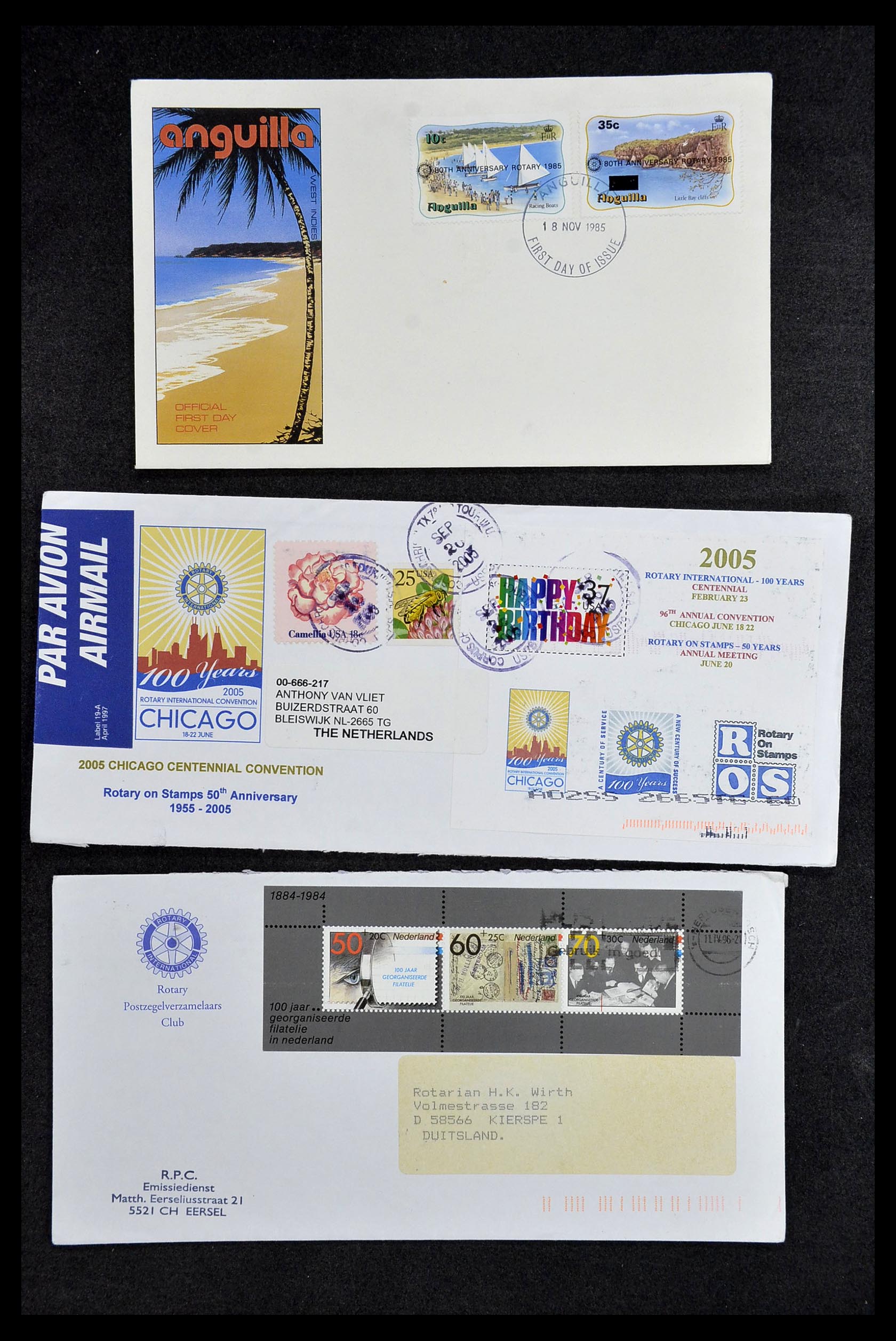 34499 117 - Postzegelverzameling 34499 Motief Rotary 1931-2011.