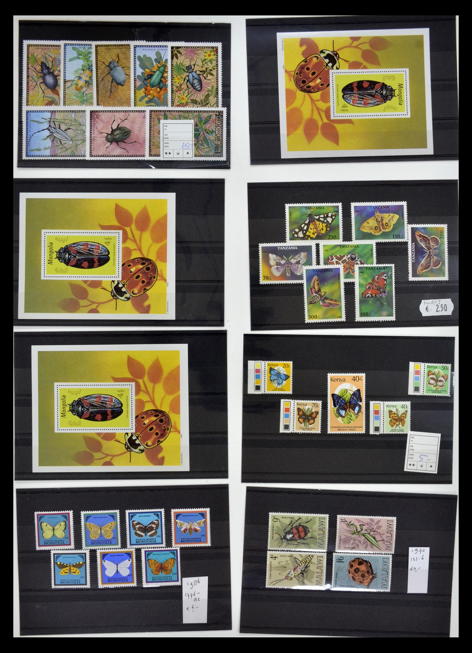 34501 027 - Postzegelverzameling 34501 Motief dieren 1960-2002.