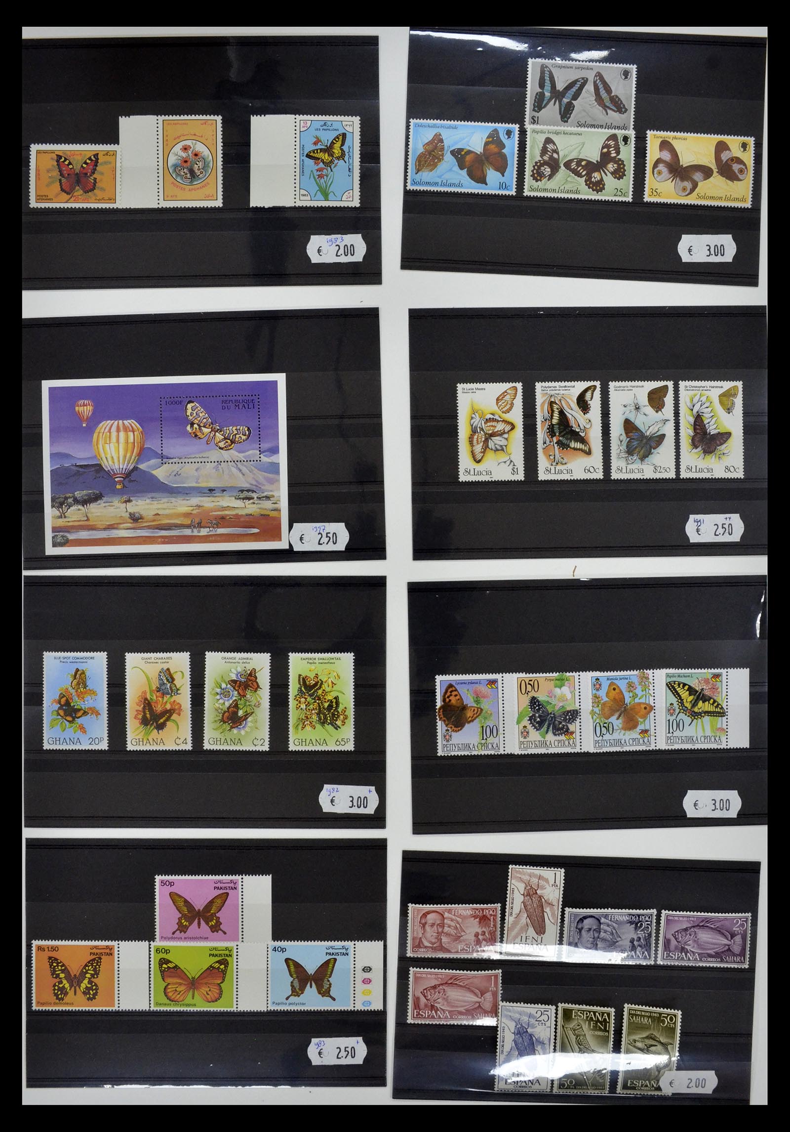 34501 034 - Postzegelverzameling 34501 Motief dieren 1960-2002.