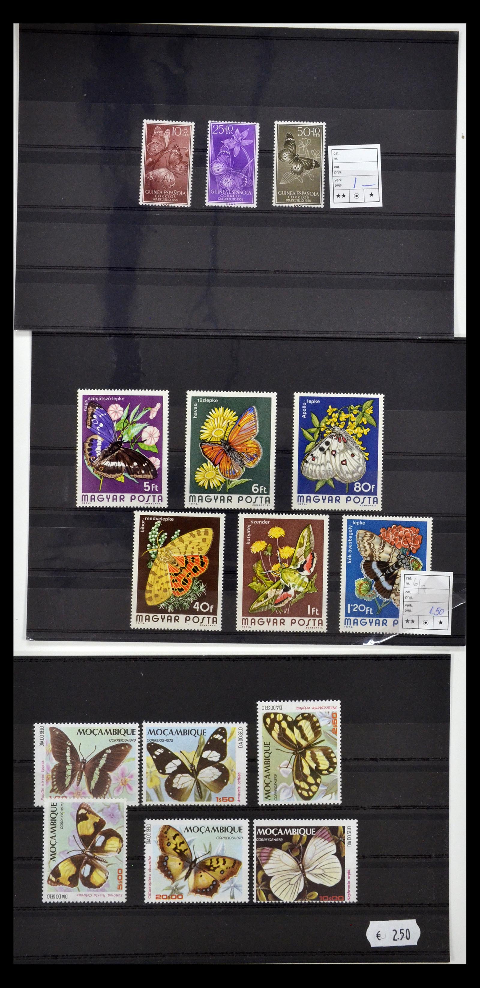 34501 054 - Postzegelverzameling 34501 Motief dieren 1960-2002.