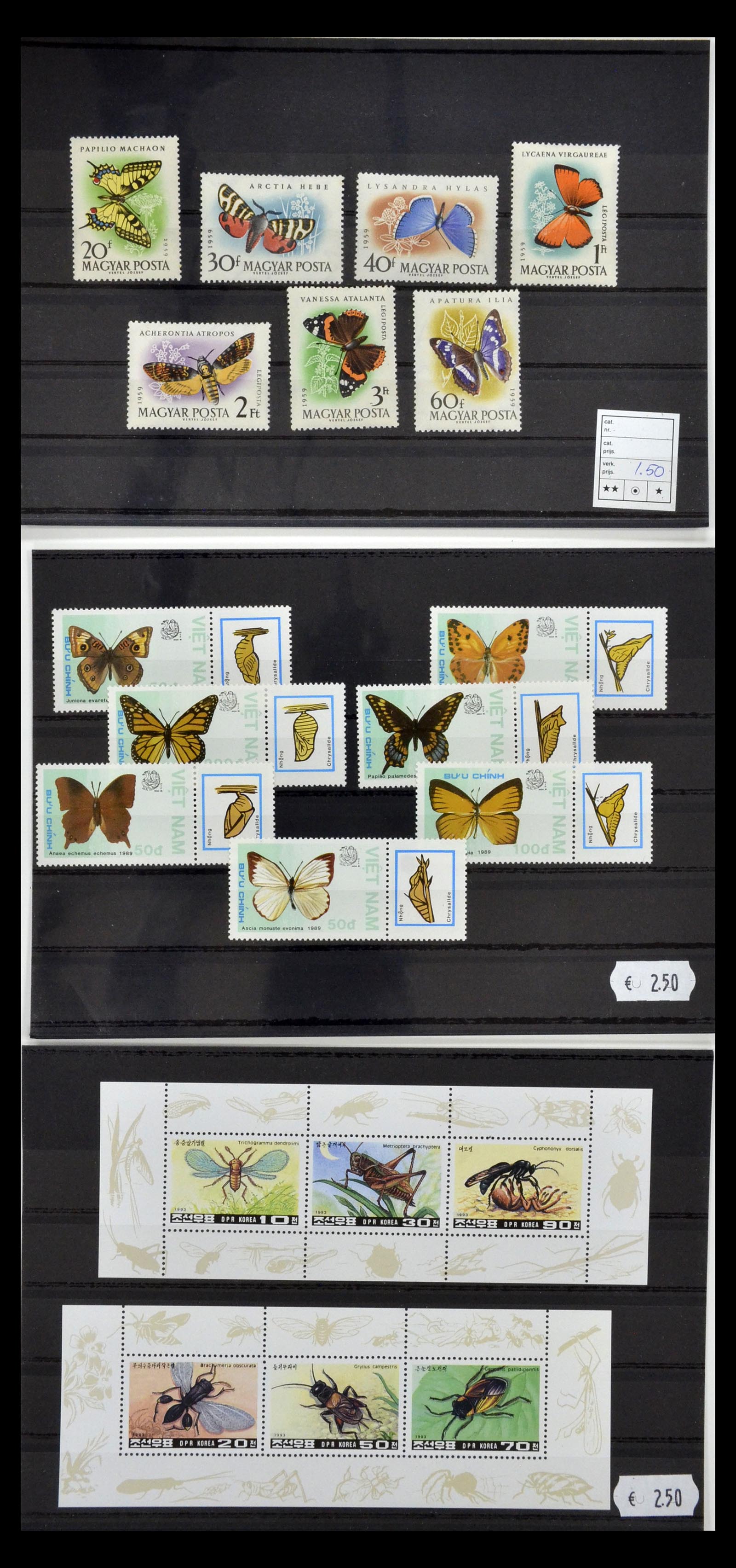 34501 056 - Postzegelverzameling 34501 Motief dieren 1960-2002.