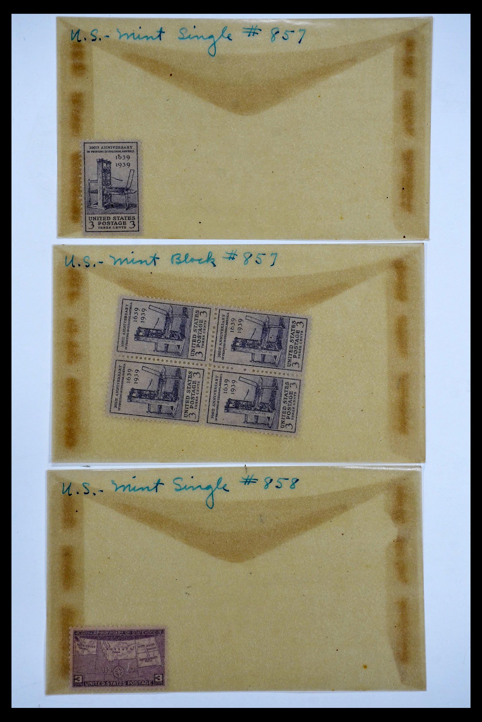 34502 074 - Postzegelverzameling 34502 USA 1918-1941.