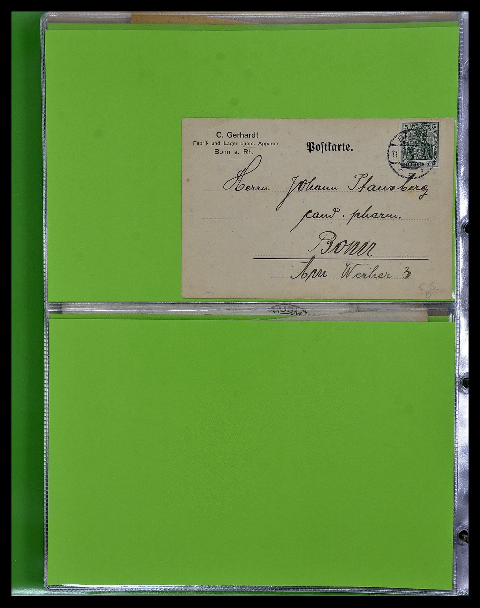 34504 037 - Postzegelverzameling 34504 Duitsland firmaperforaties op brief 1907-1