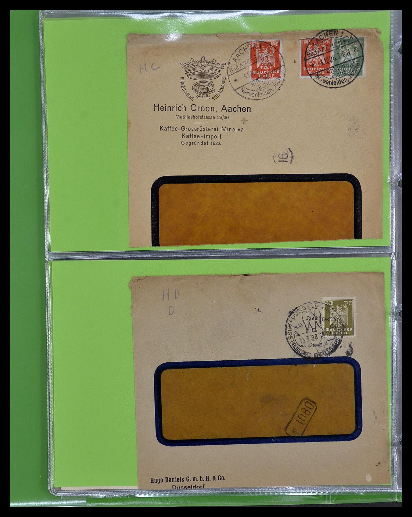 34504 086 - Stamp Collection 34504 Germany perfins on cover 1907-1936.