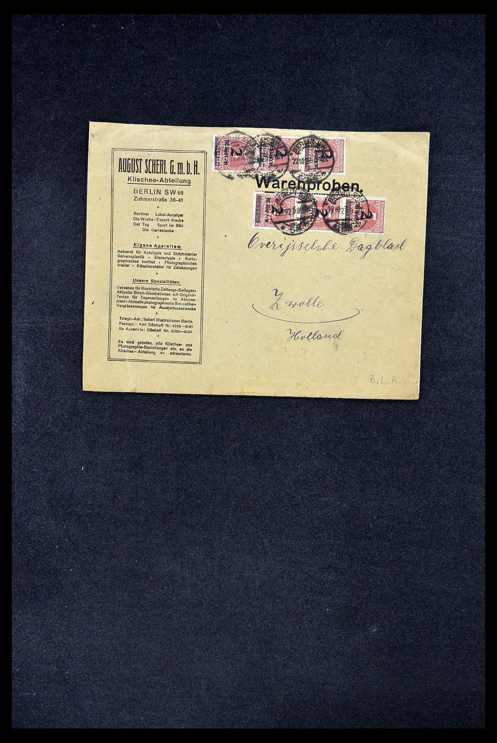34504 229 - Stamp Collection 34504 Germany perfins on cover 1907-1936.